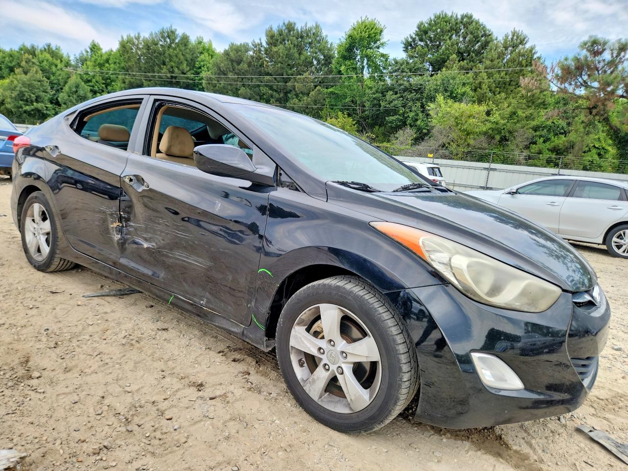 2012 Hyundai Elantra Gls Black vin: KMHDH4AE0CU305339