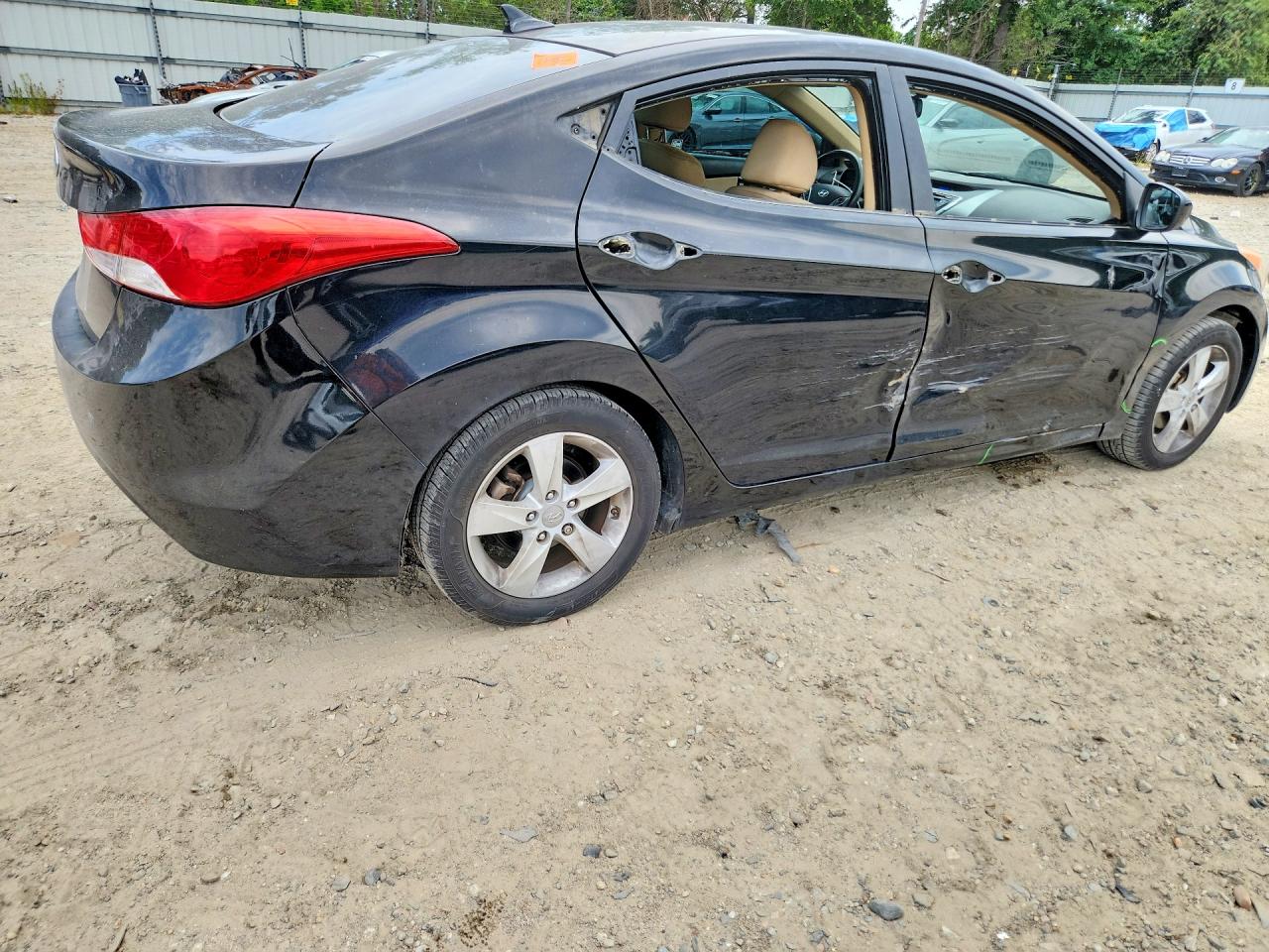 2012 Hyundai Elantra Gls Black vin: KMHDH4AE0CU305339
