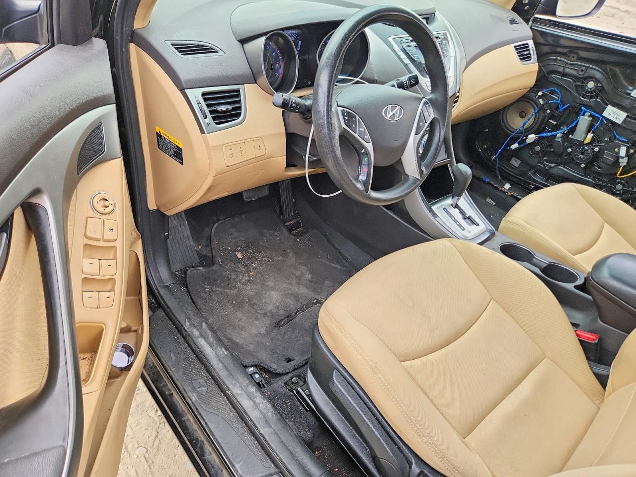 2012 Hyundai Elantra Gls Black vin: KMHDH4AE0CU305339