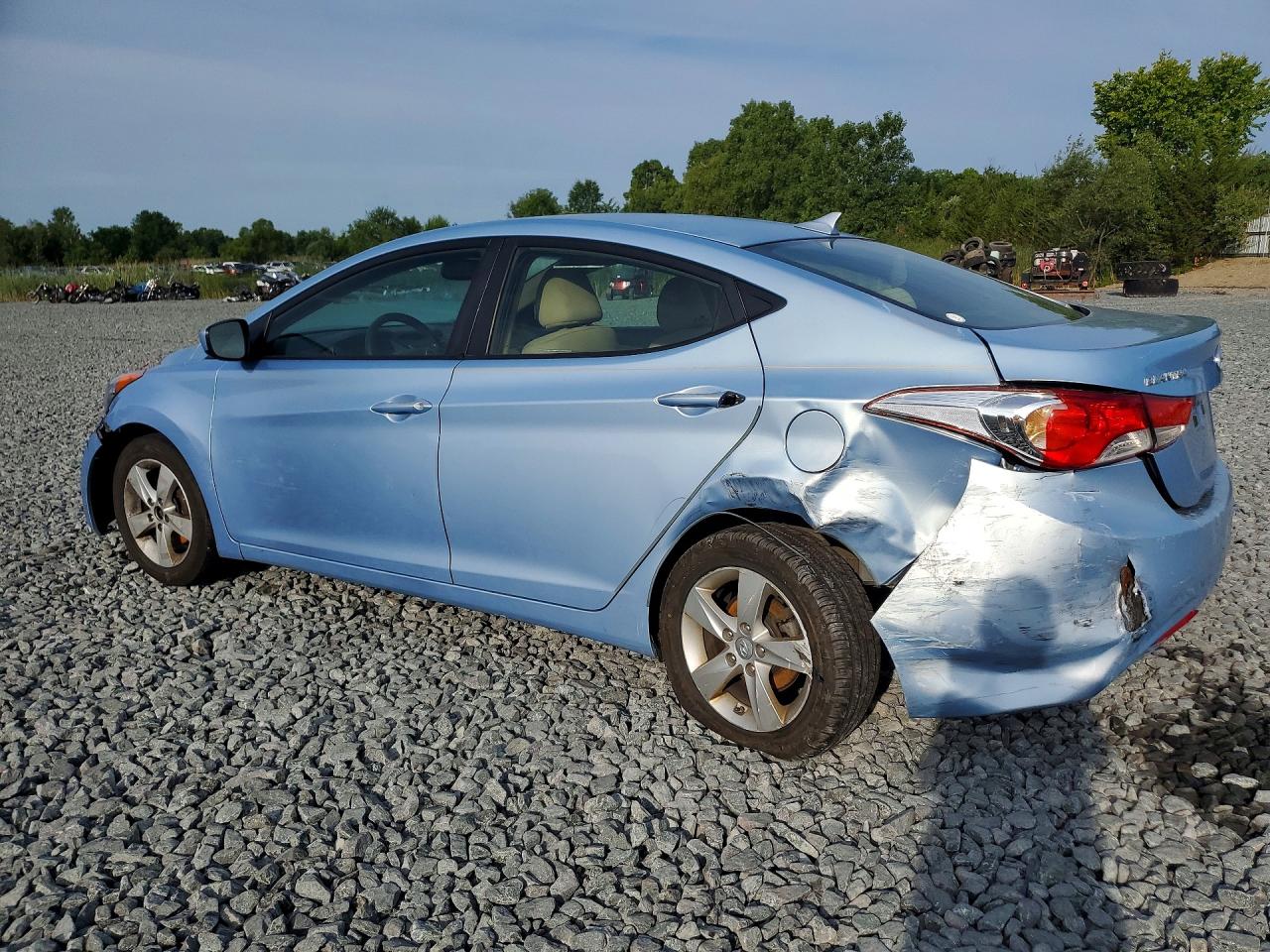 2012 Hyundai Elantra Gls Blue vin: KMHDH4AE0CU318852