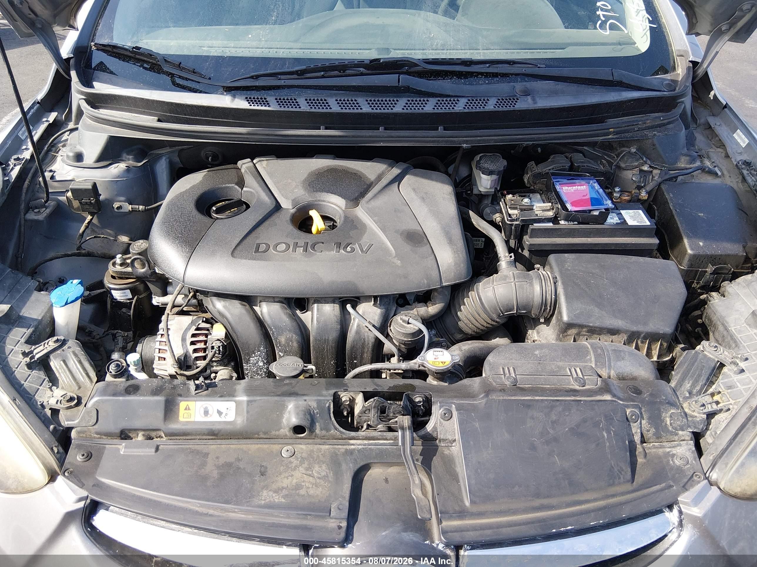 2012 Hyundai Elantra Gls (ulsan Plant) Gray vin: KMHDH4AE0CU320973