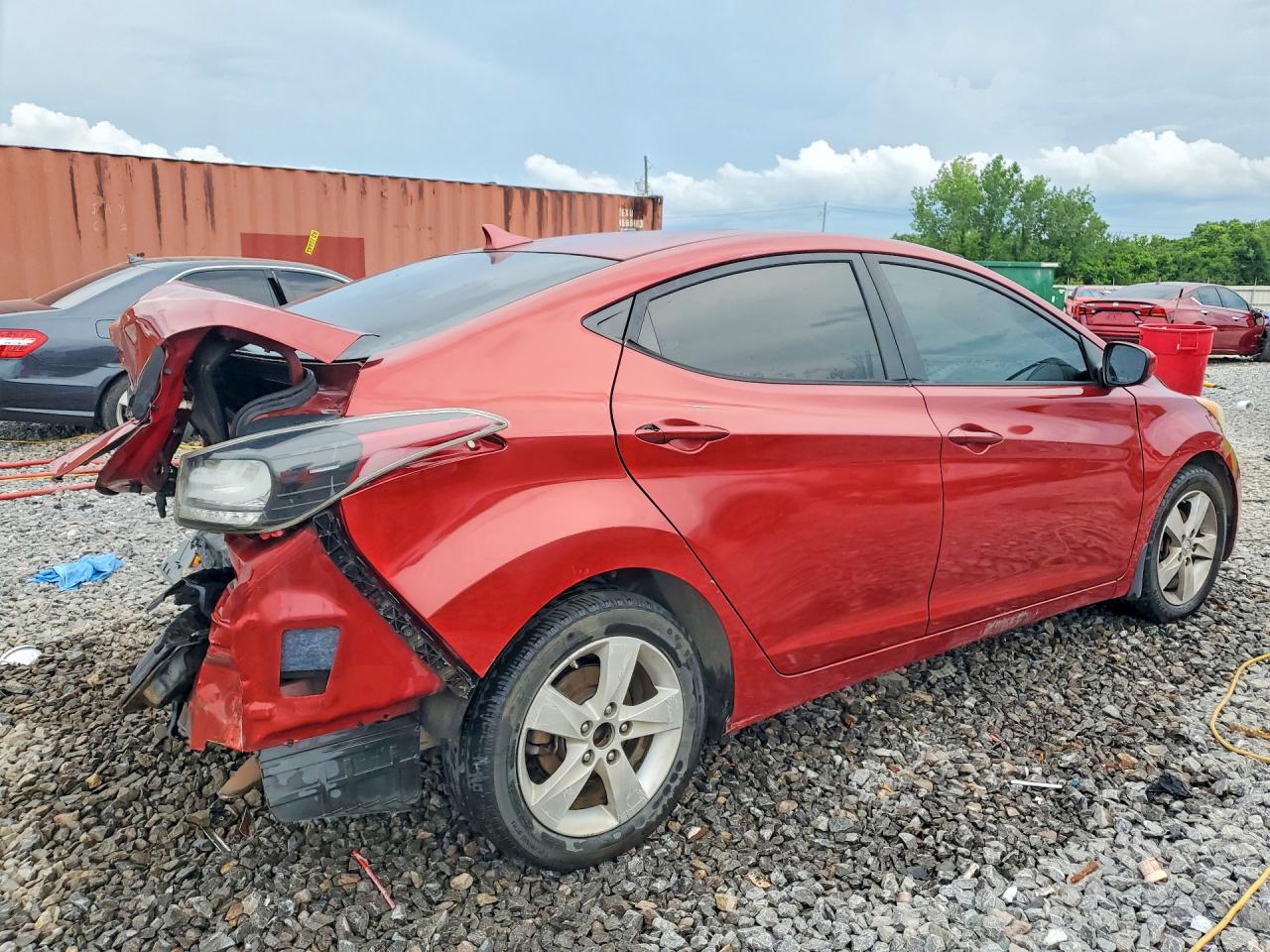 2012 Hyundai Elantra Gls Red vin: KMHDH4AE0CU428803