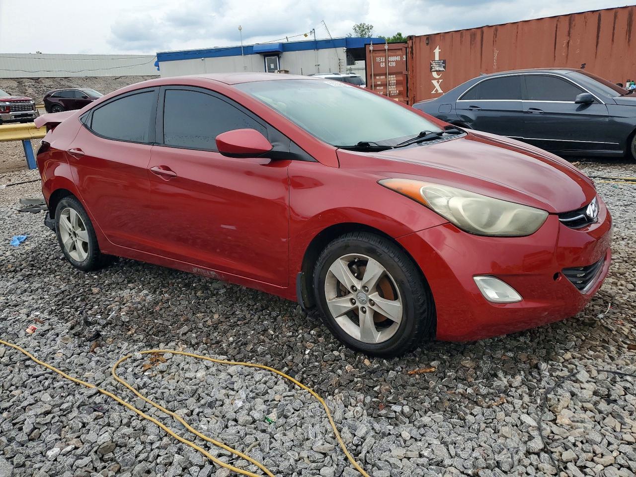 2012 Hyundai Elantra Gls Red vin: KMHDH4AE0CU428803