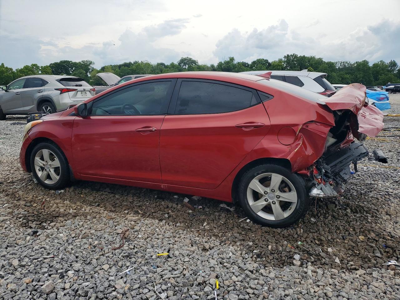 2012 Hyundai Elantra Gls Red vin: KMHDH4AE0CU428803