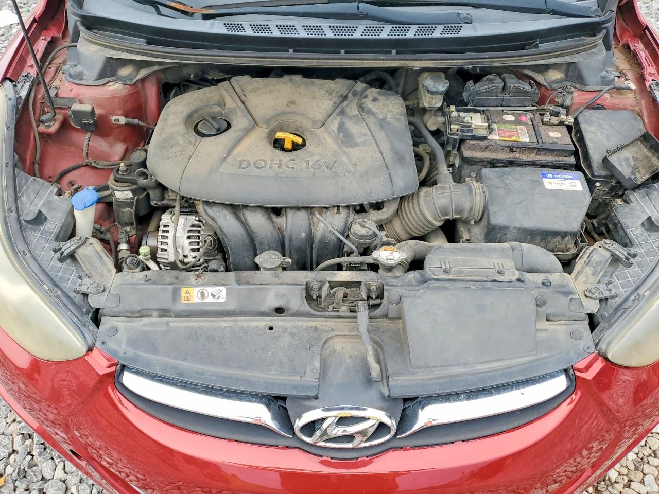 2012 Hyundai Elantra Gls Red vin: KMHDH4AE0CU428803
