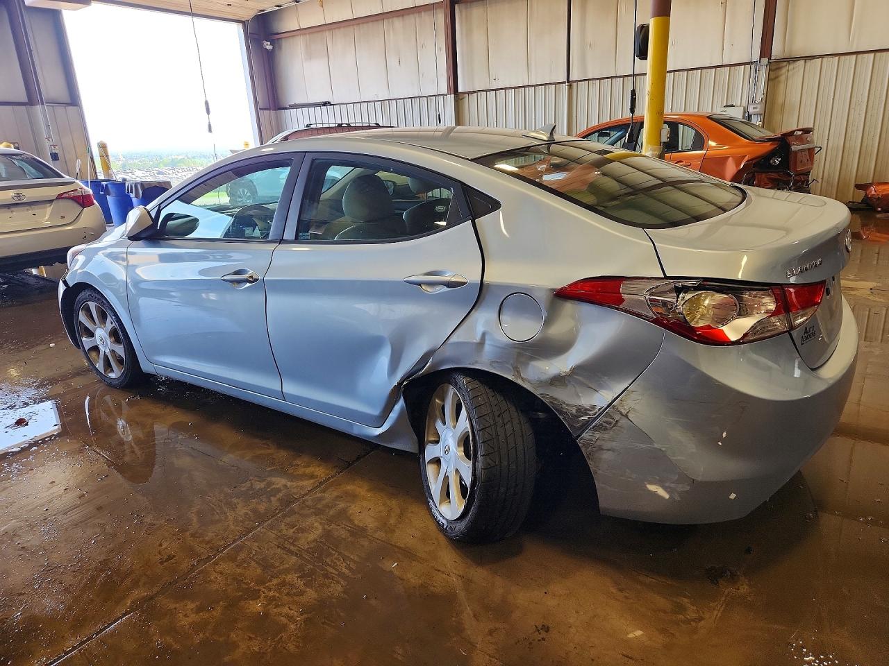 2012 Hyundai Elantra Limited Blue vin: KMHDH4AE0CU432902