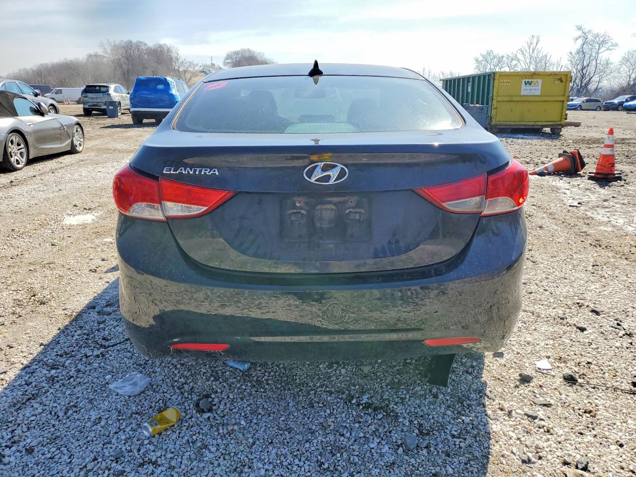 2012 Hyundai Elantra Gls Black vin: KMHDH4AE0CU433662