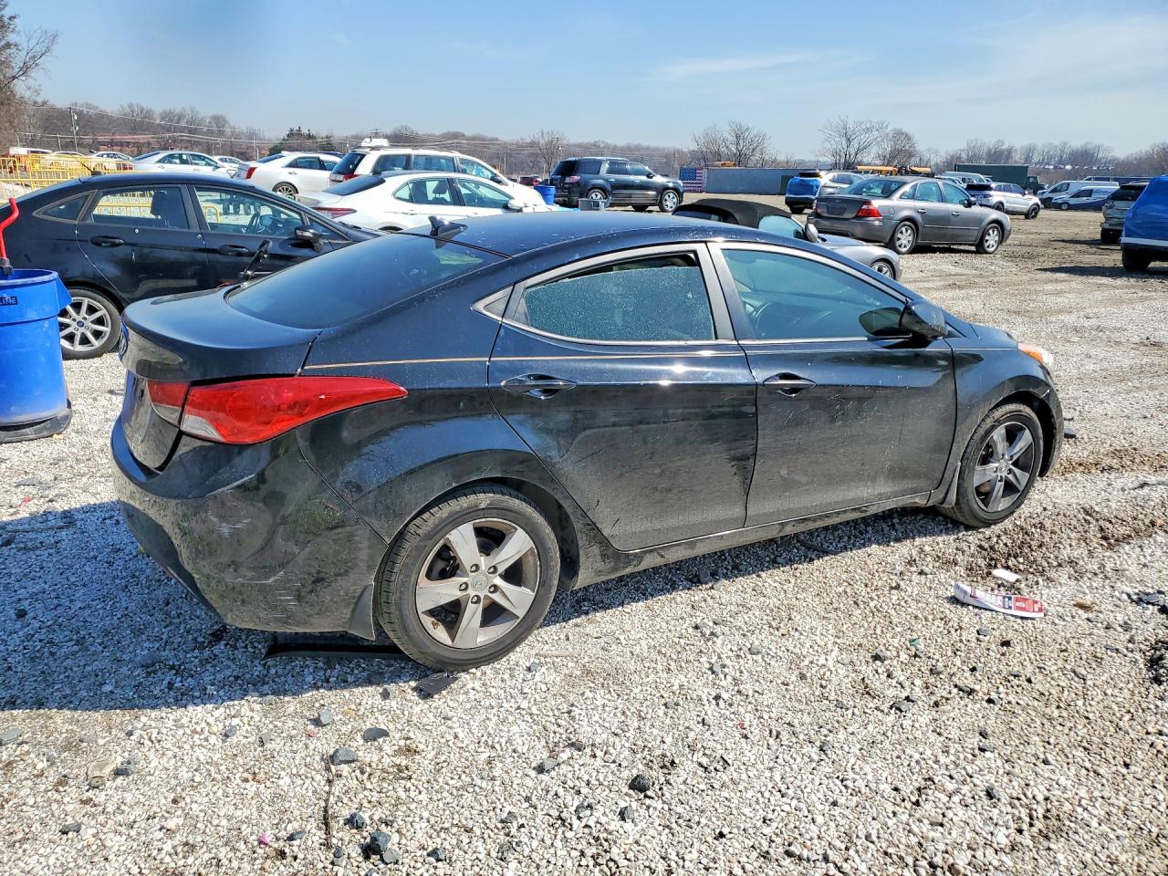 2012 Hyundai Elantra Gls Black vin: KMHDH4AE0CU433662