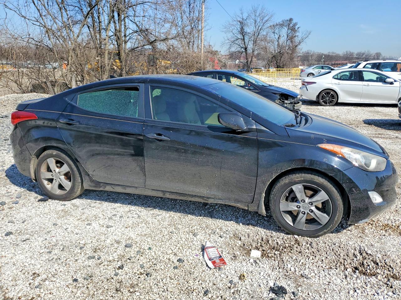 2012 Hyundai Elantra Gls Black vin: KMHDH4AE0CU433662