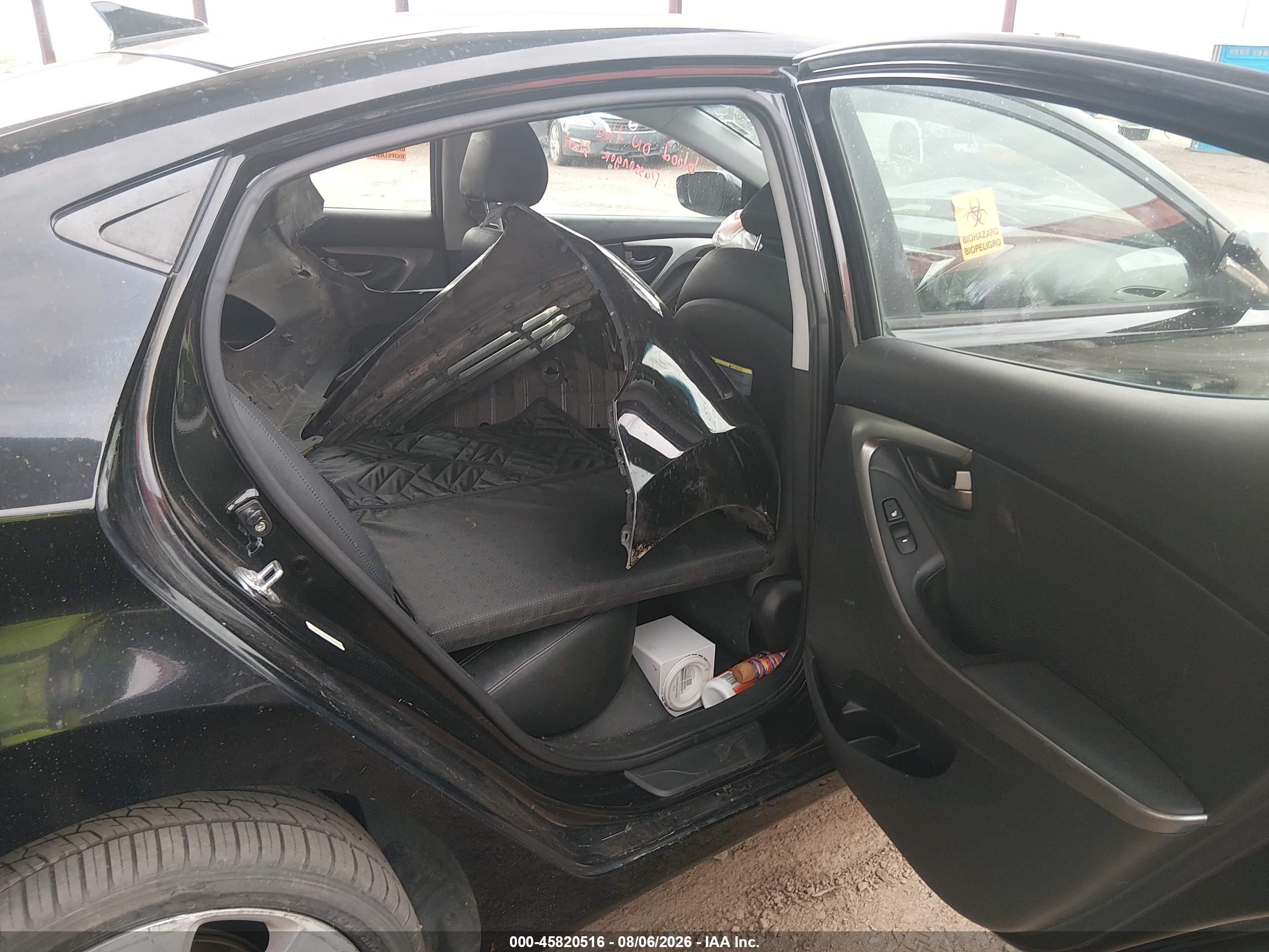 2012 Hyundai Elantra Limited (ulsan Plant) Black vin: KMHDH4AE0CU444600