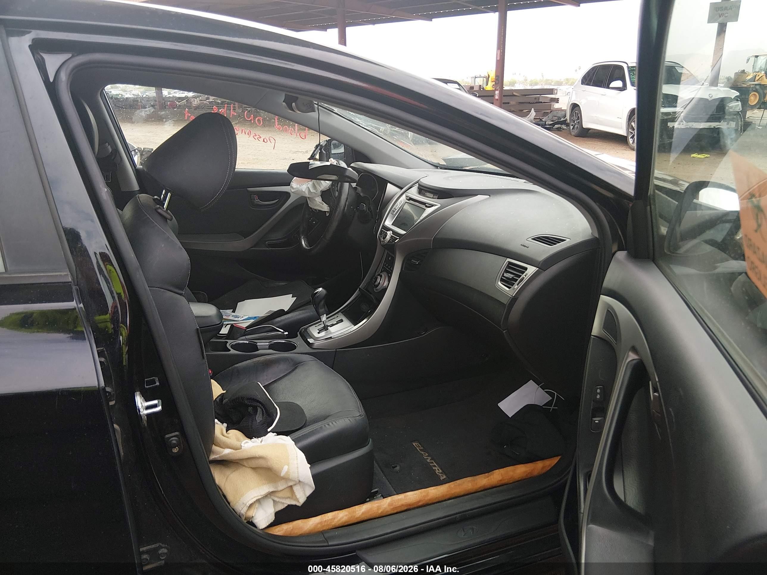 2012 Hyundai Elantra Limited (ulsan Plant) Black vin: KMHDH4AE0CU444600