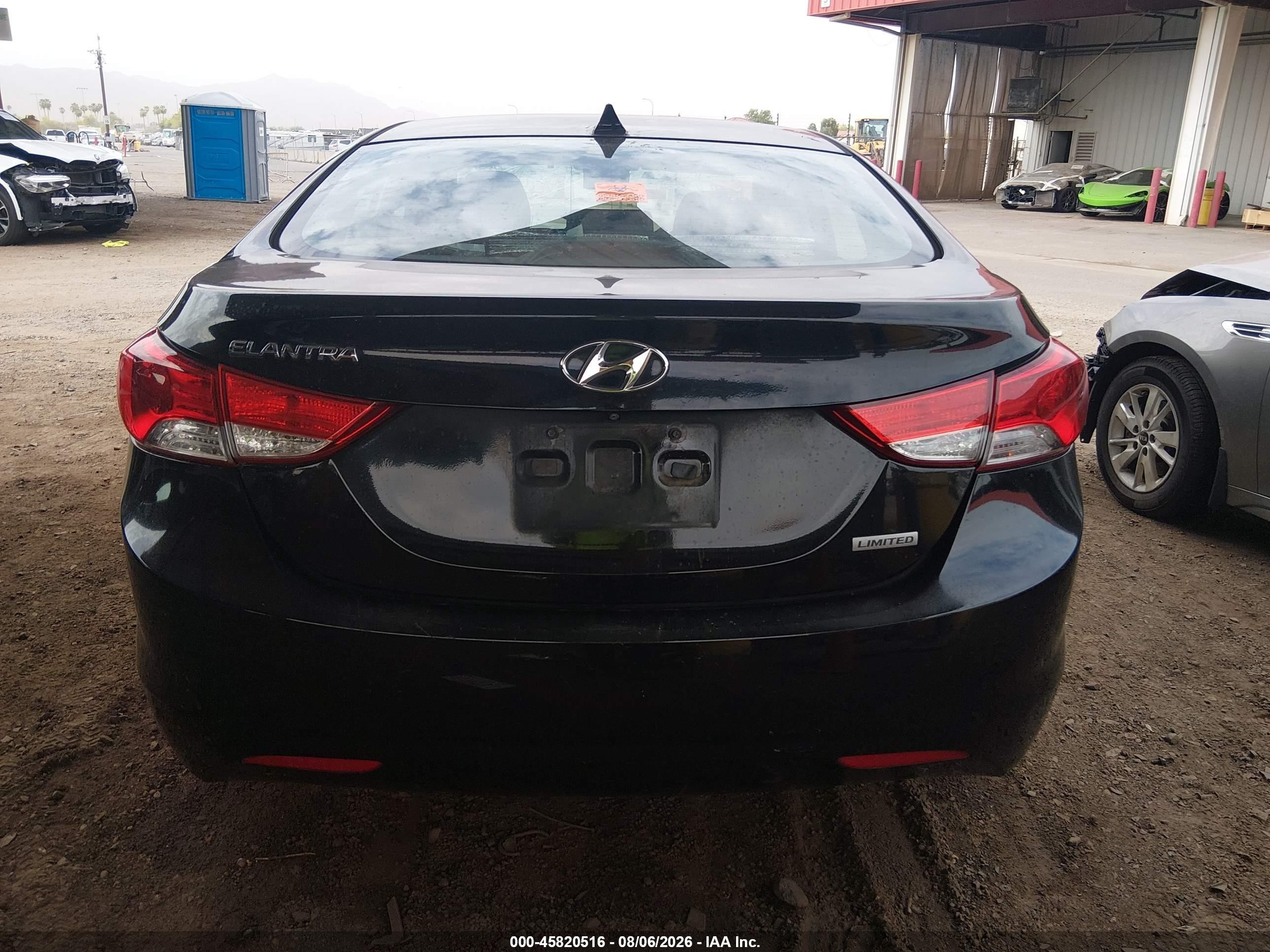 2012 Hyundai Elantra Limited (ulsan Plant) Black vin: KMHDH4AE0CU444600