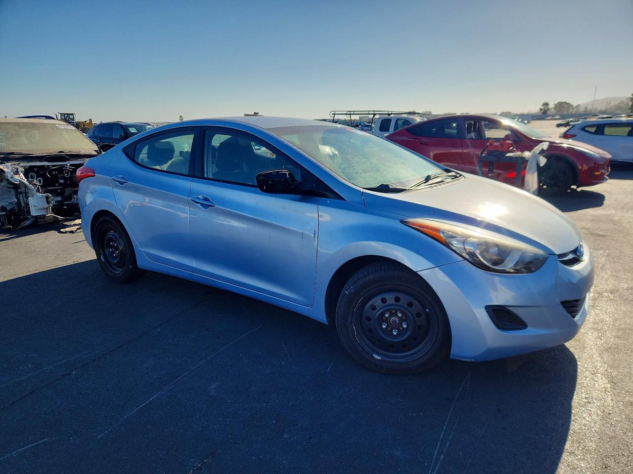2012 Hyundai Elantra Gls Blue vin: KMHDH4AE0CU447934