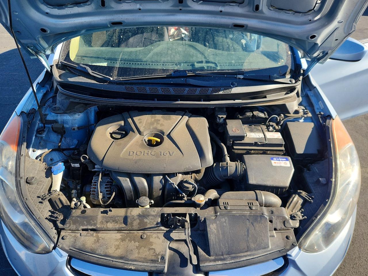 2012 Hyundai Elantra Gls Blue vin: KMHDH4AE0CU447934
