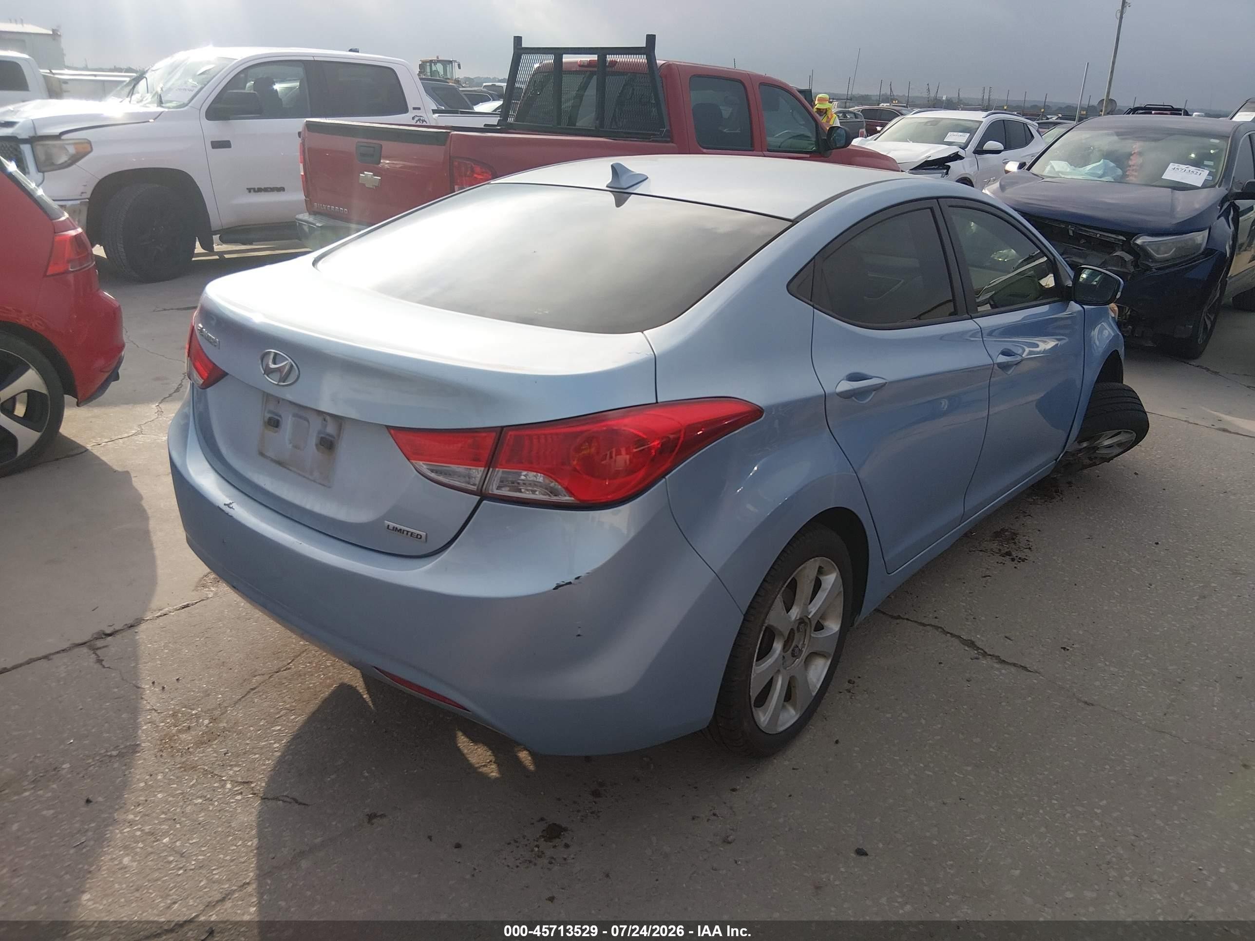 2012 Hyundai Elantra Limited (ulsan Plant) Blue vin: KMHDH4AE0CU459310