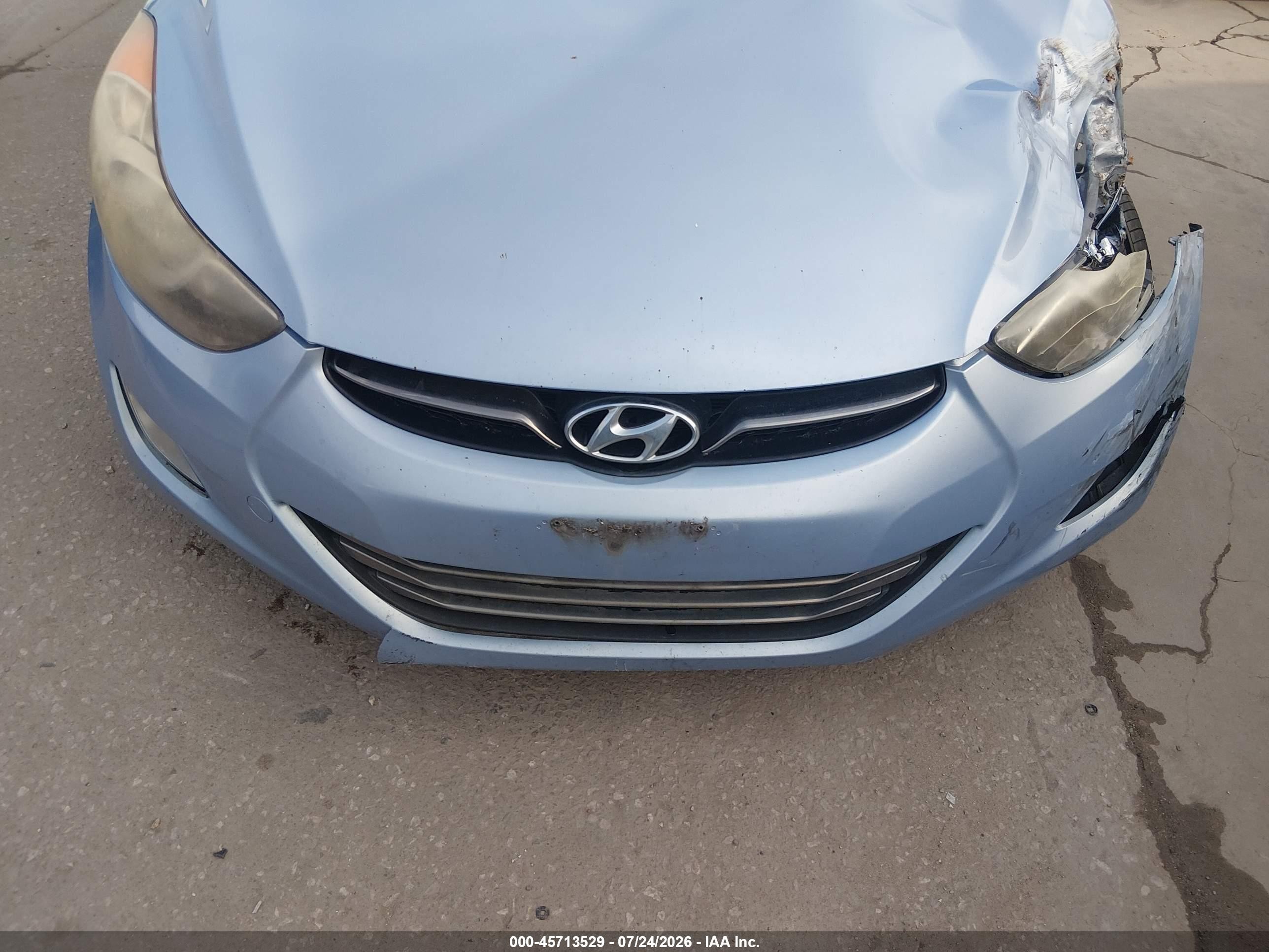 2012 Hyundai Elantra Limited (ulsan Plant) Blue vin: KMHDH4AE0CU459310