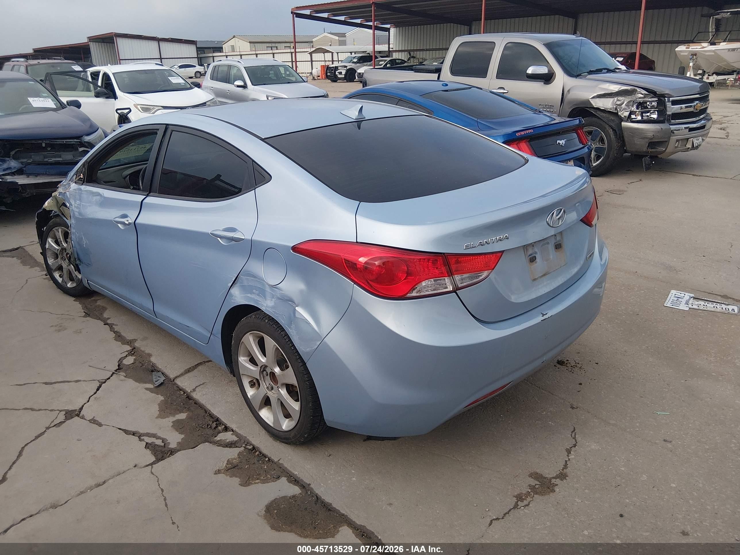 2012 Hyundai Elantra Limited (ulsan Plant) Blue vin: KMHDH4AE0CU459310
