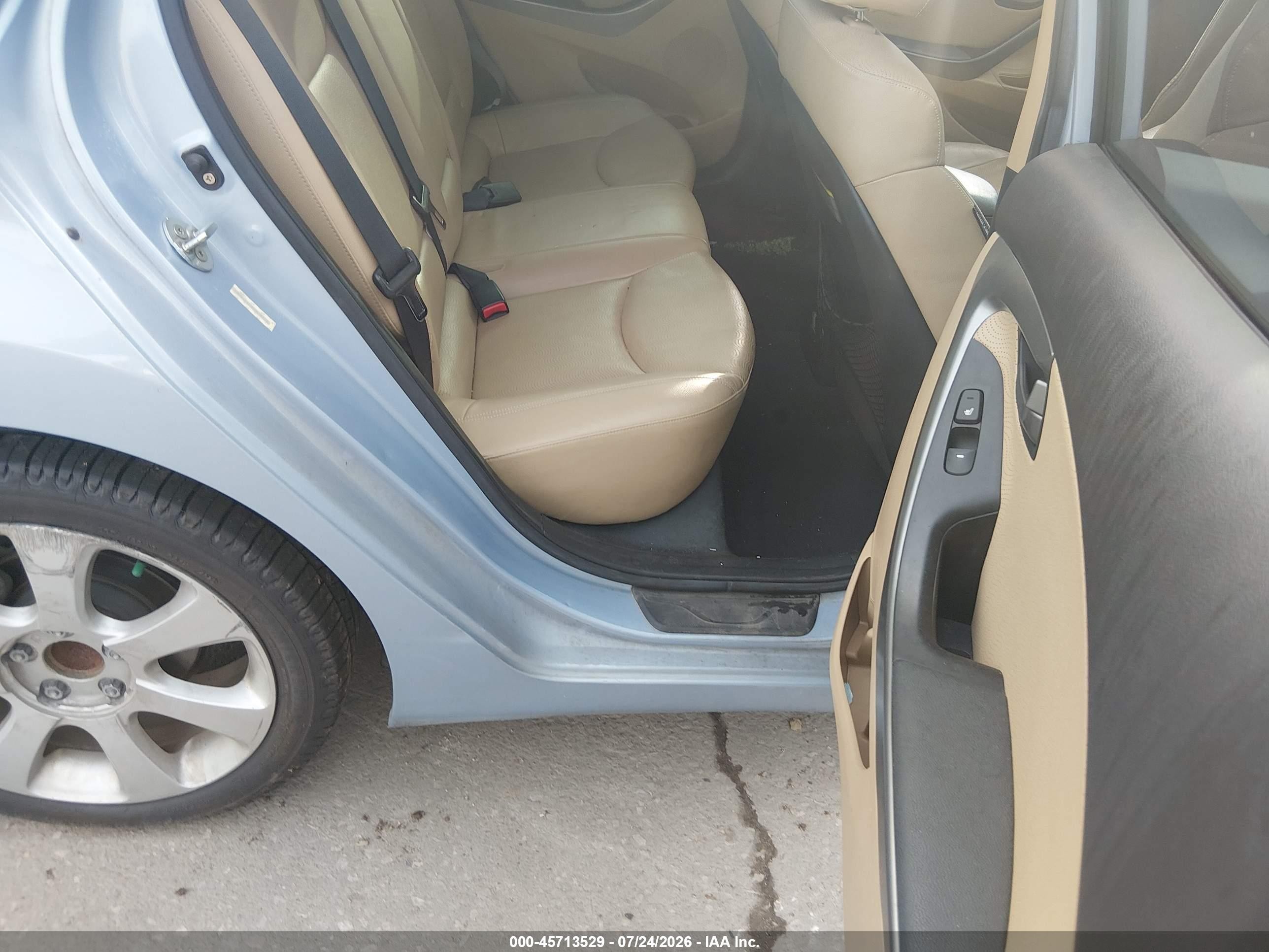 2012 Hyundai Elantra Limited (ulsan Plant) Blue vin: KMHDH4AE0CU459310