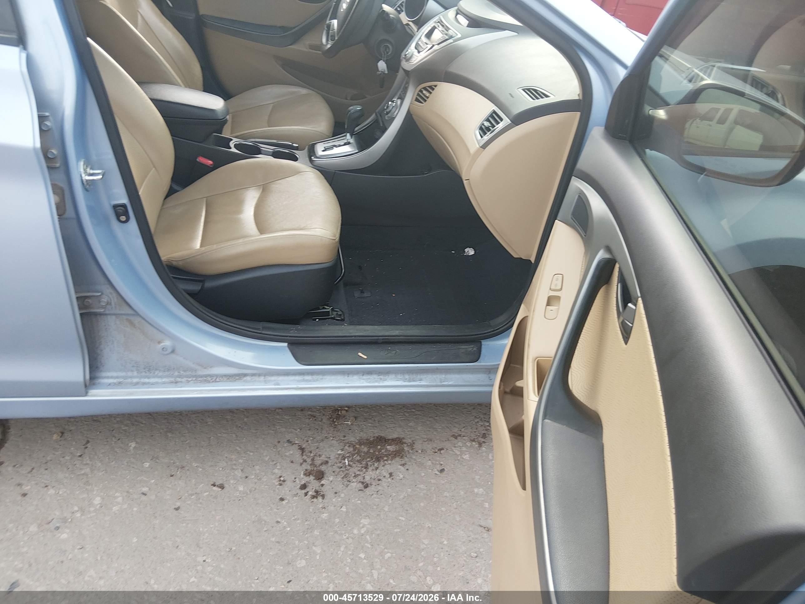 2012 Hyundai Elantra Limited (ulsan Plant) Blue vin: KMHDH4AE0CU459310