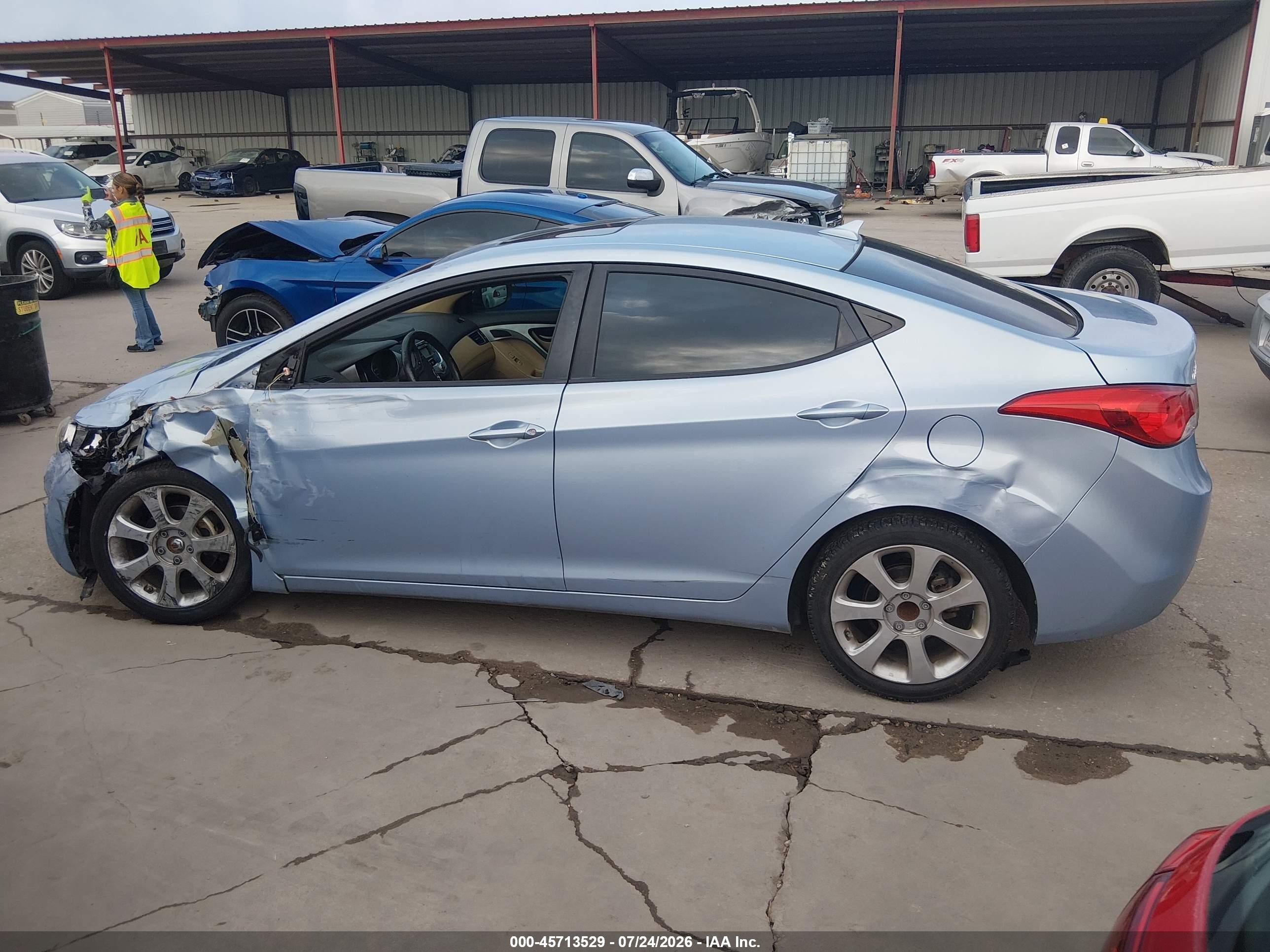 2012 Hyundai Elantra Limited (ulsan Plant) Blue vin: KMHDH4AE0CU459310
