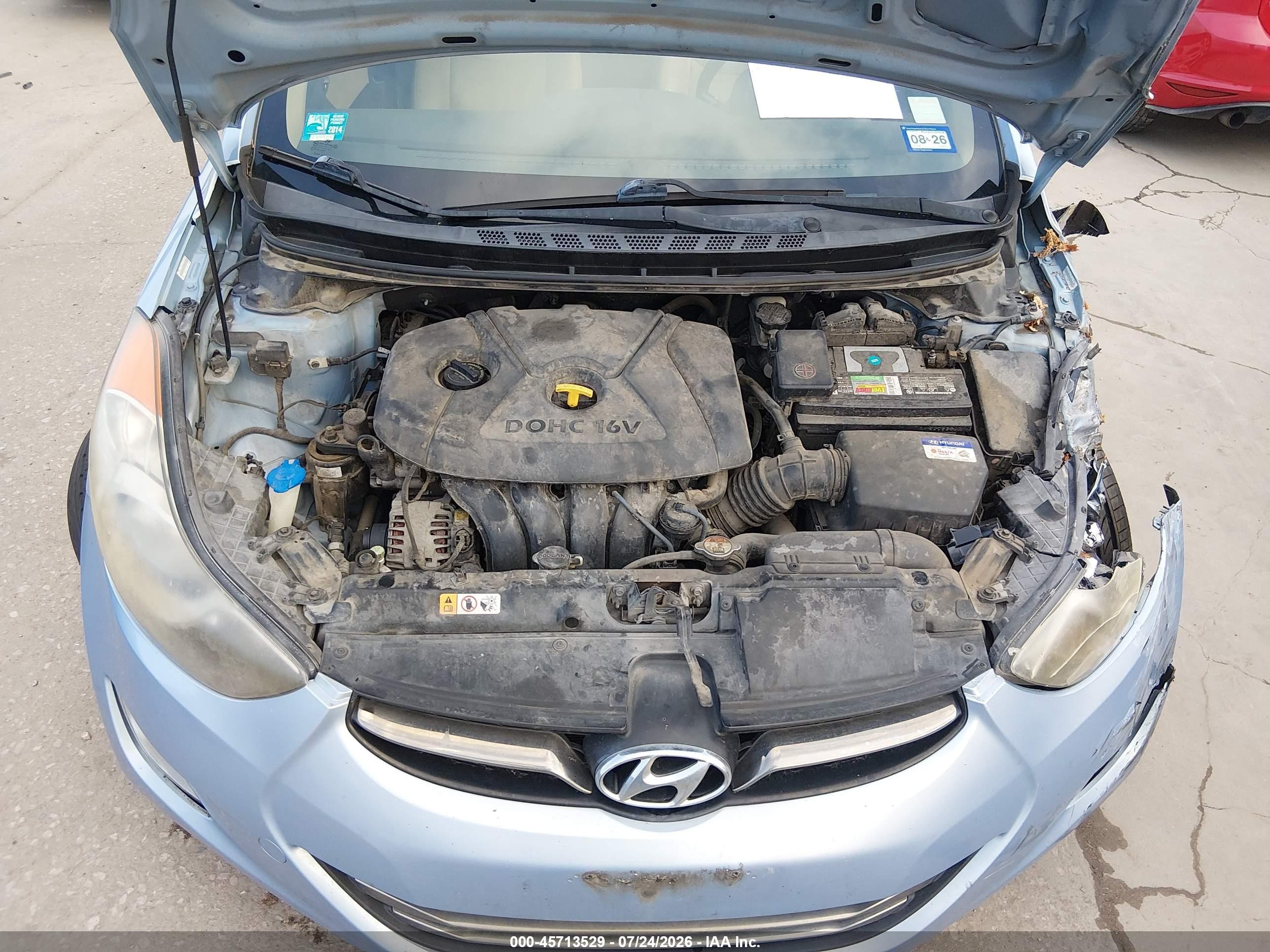 2012 Hyundai Elantra Limited (ulsan Plant) Blue vin: KMHDH4AE0CU459310