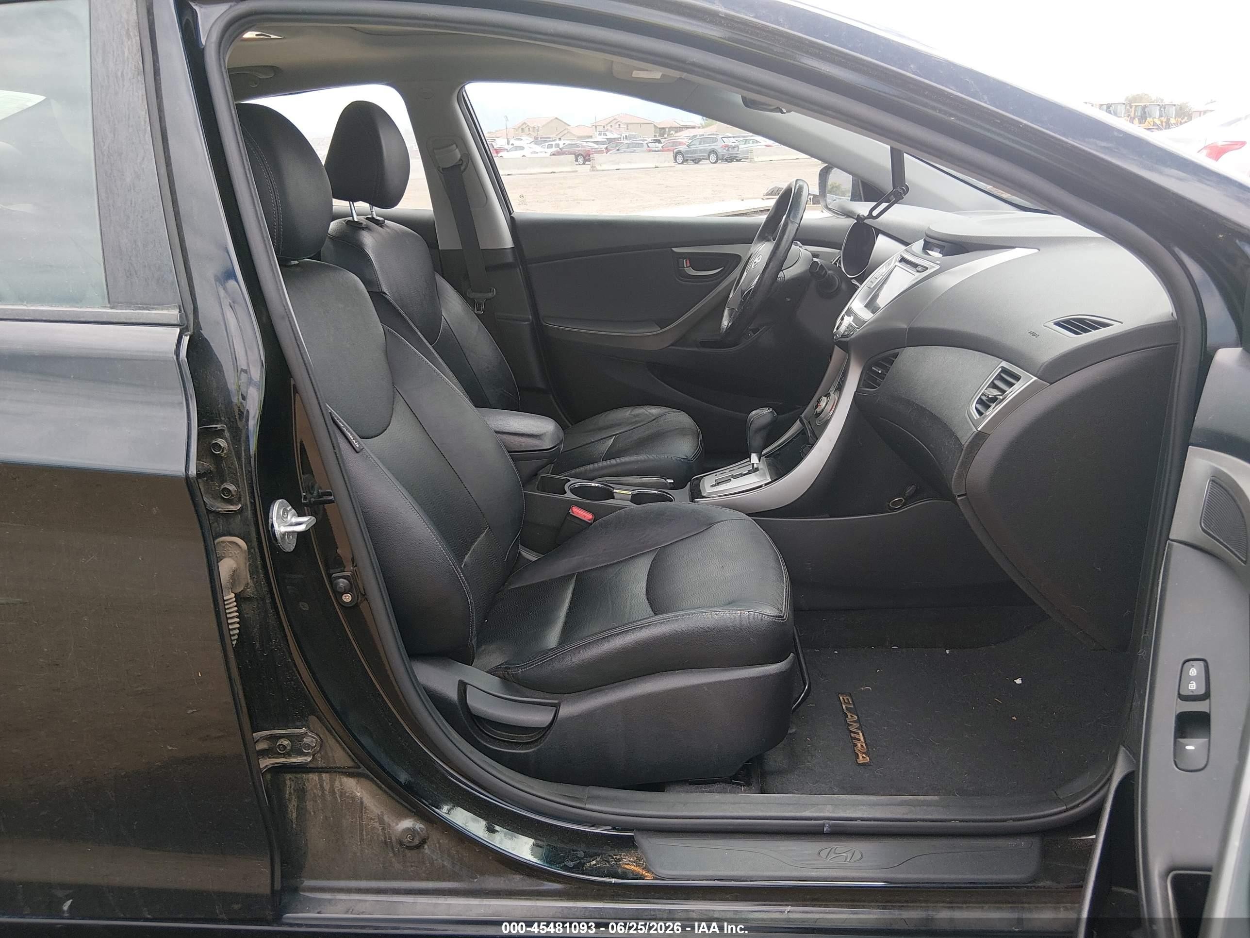 2012 Hyundai Elantra Limited (ulsan Plant) Черный vin: KMHDH4AE0CU463325