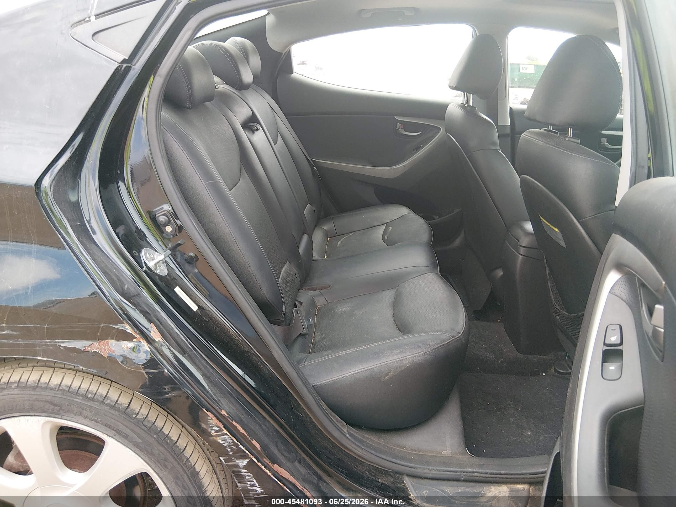 2012 Hyundai Elantra Limited (ulsan Plant) Черный vin: KMHDH4AE0CU463325