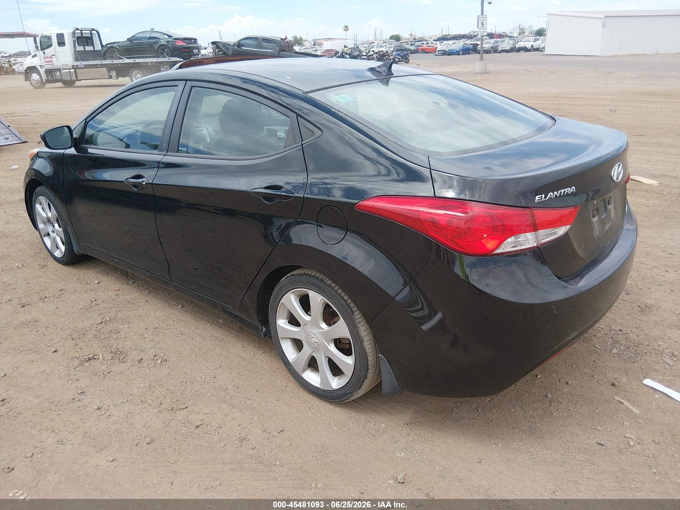 2012 Hyundai Elantra Limited (ulsan Plant) Черный vin: KMHDH4AE0CU463325