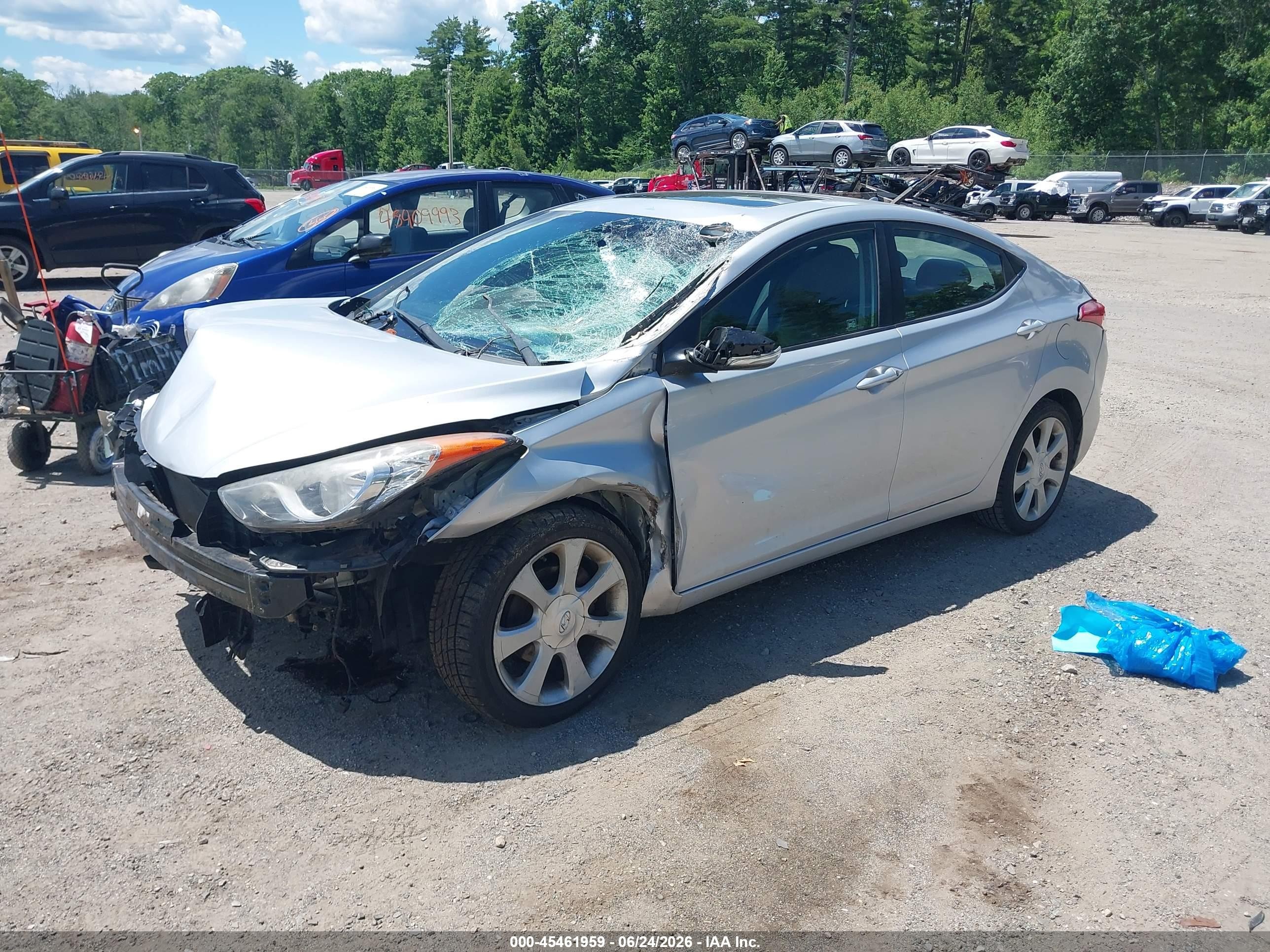 2012 Hyundai Elantra Limited (ulsan Plant) Серебряный vin: KMHDH4AE0CU475779
