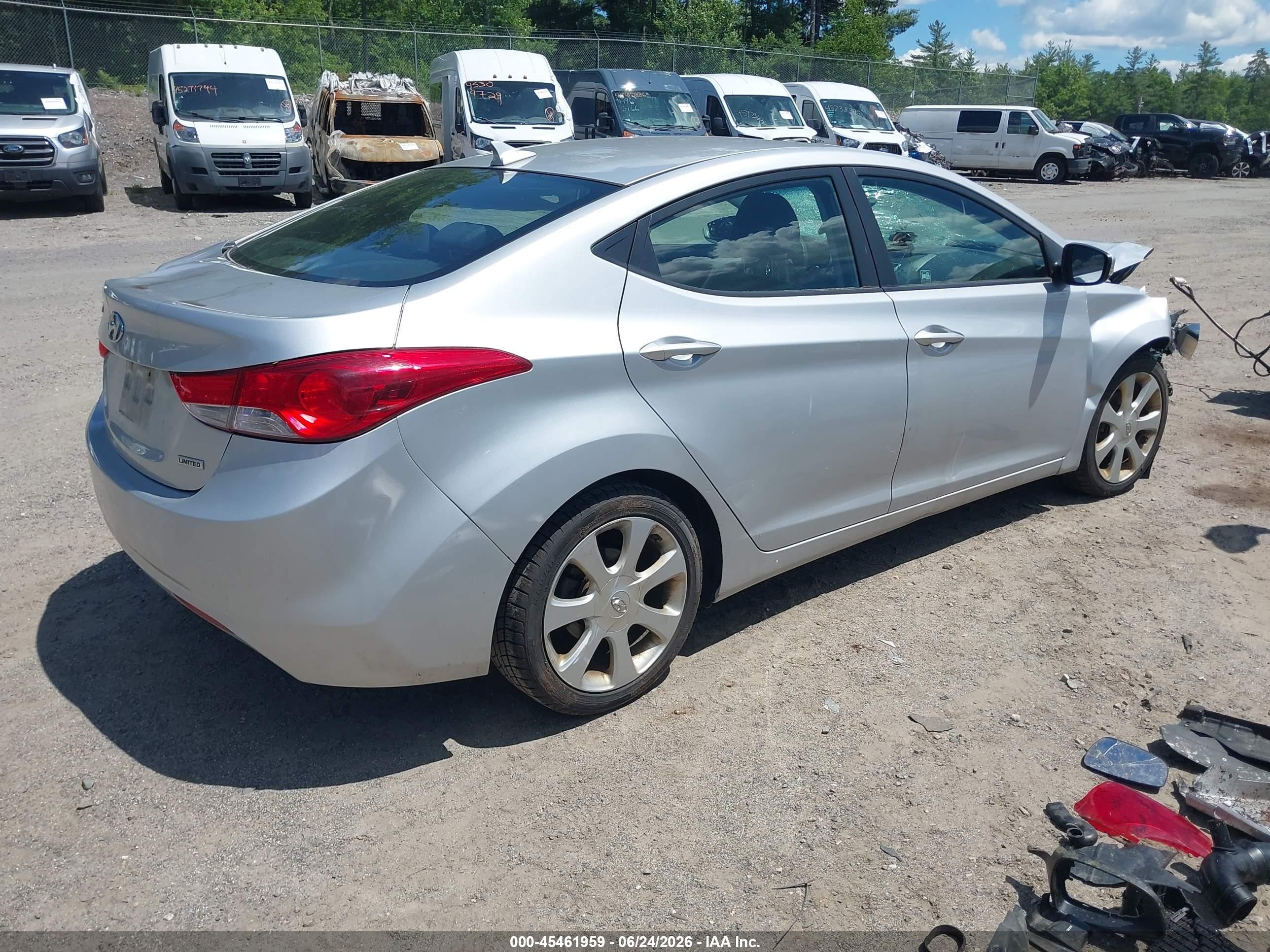 2012 Hyundai Elantra Limited (ulsan Plant) Серебряный vin: KMHDH4AE0CU475779