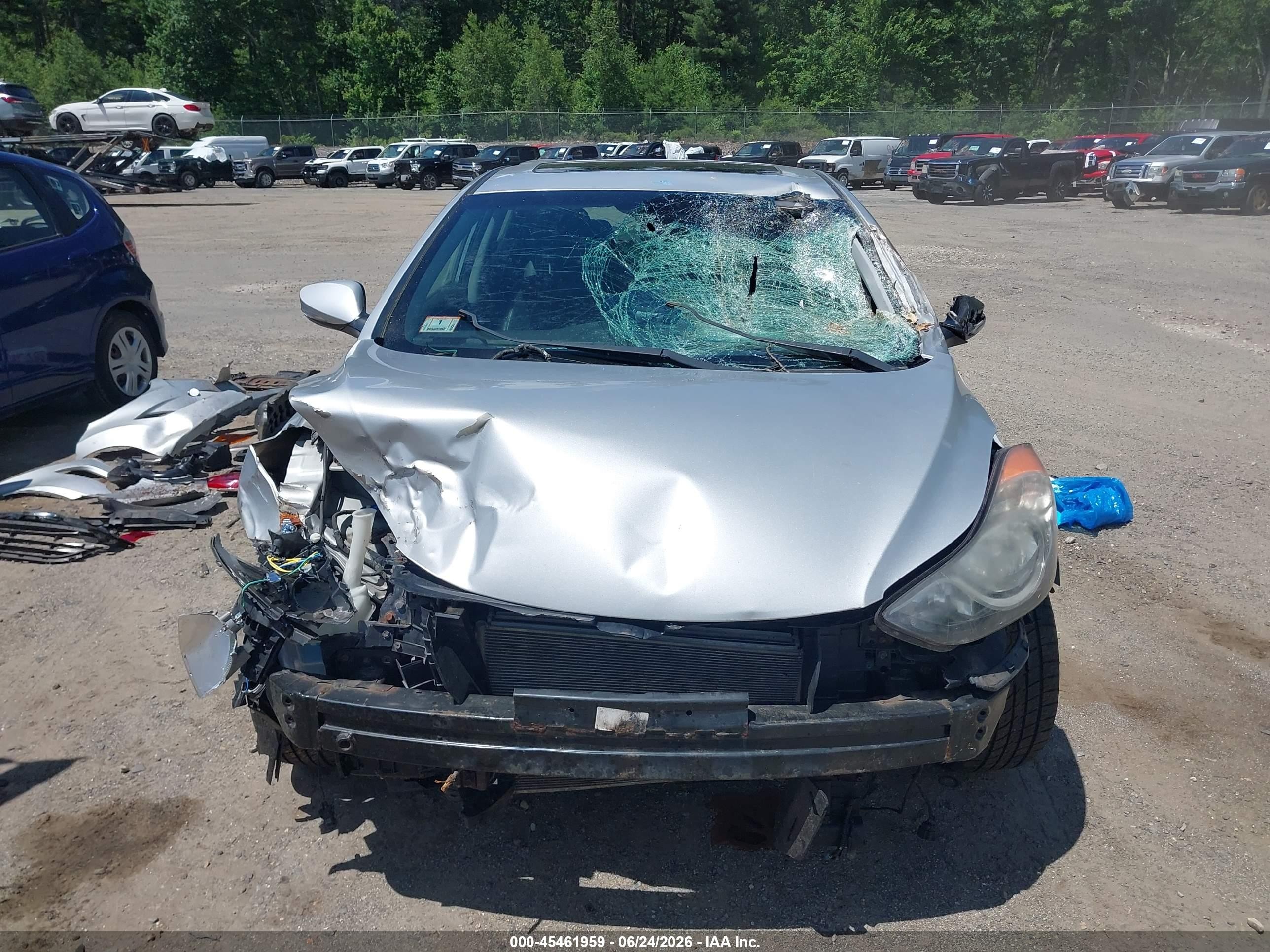 2012 Hyundai Elantra Limited (ulsan Plant) Серебряный vin: KMHDH4AE0CU475779