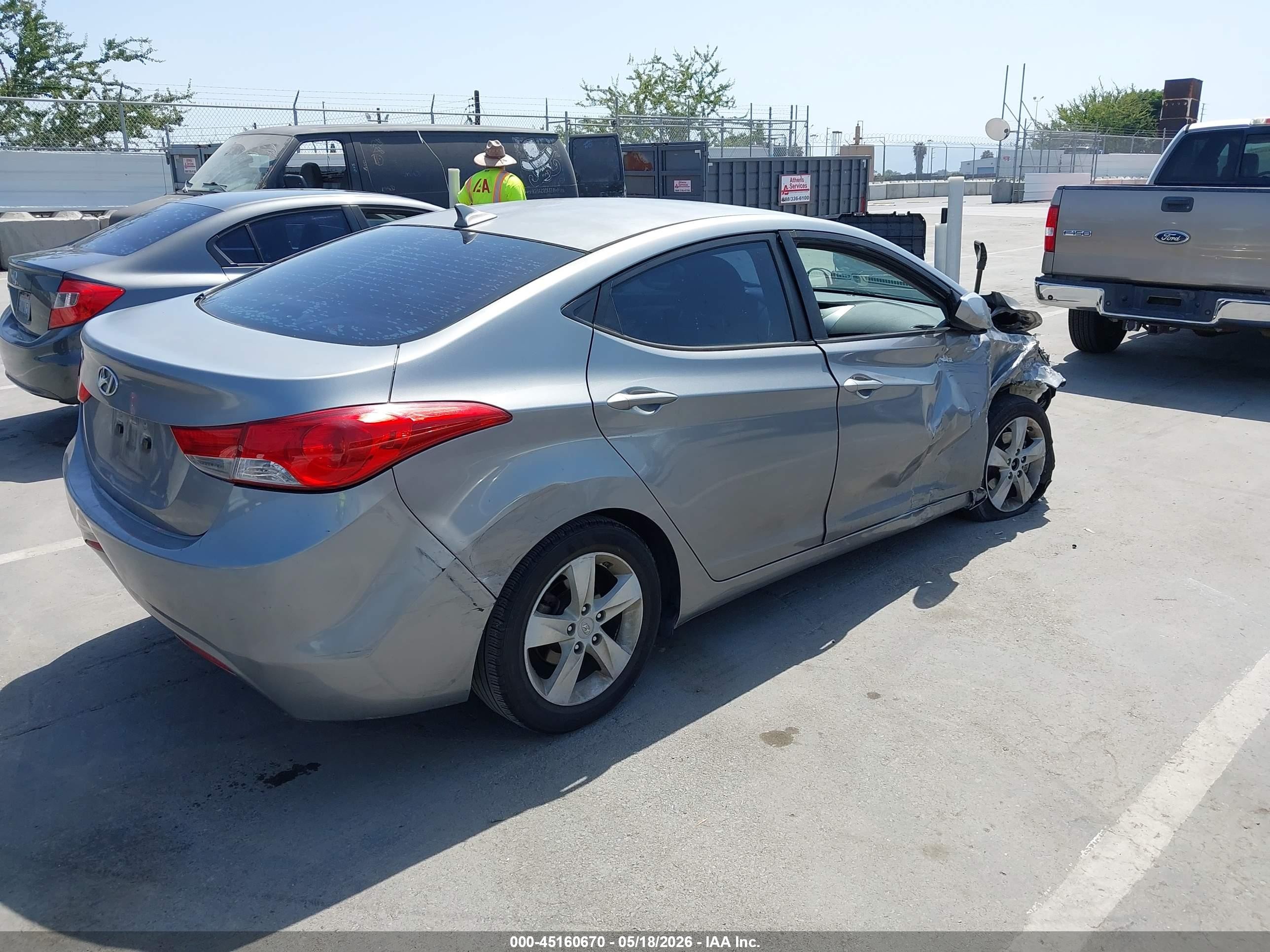 2013 Hyundai Elantra Gls Gray vin: KMHDH4AE0DU009402