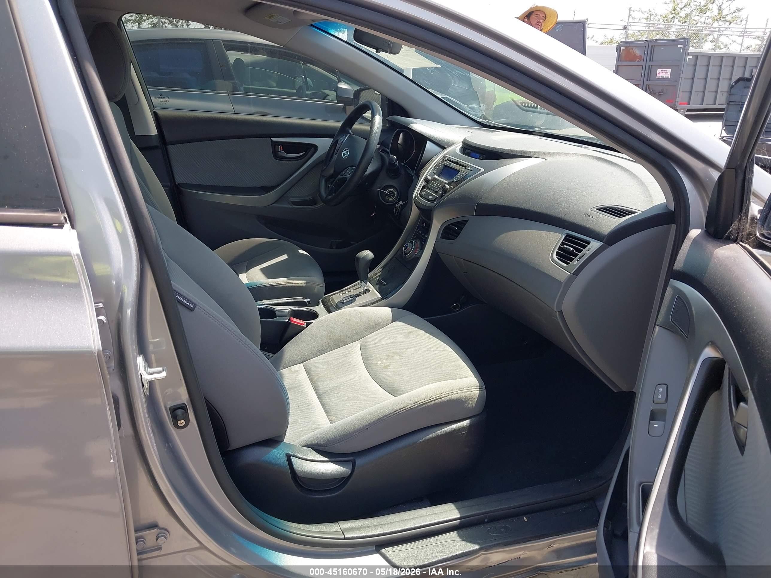 2013 Hyundai Elantra Gls Gray vin: KMHDH4AE0DU009402