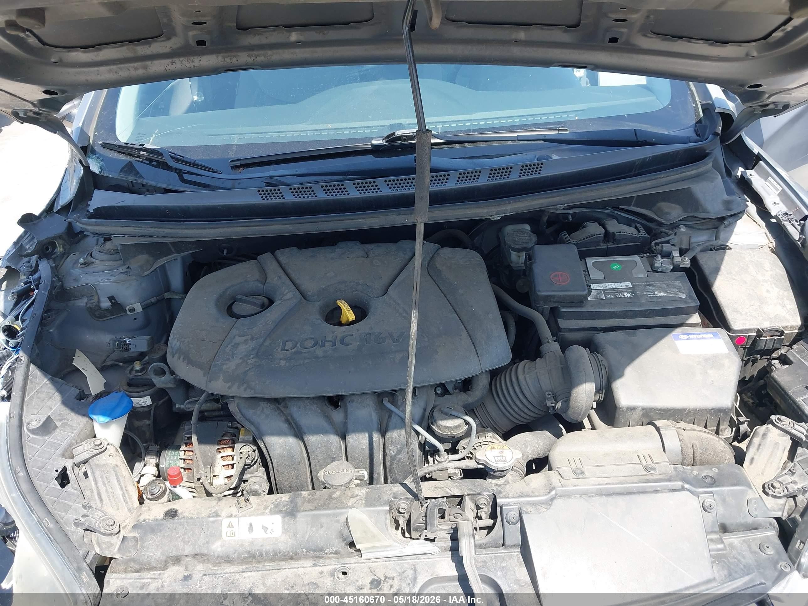 2013 Hyundai Elantra Gls Gray vin: KMHDH4AE0DU009402