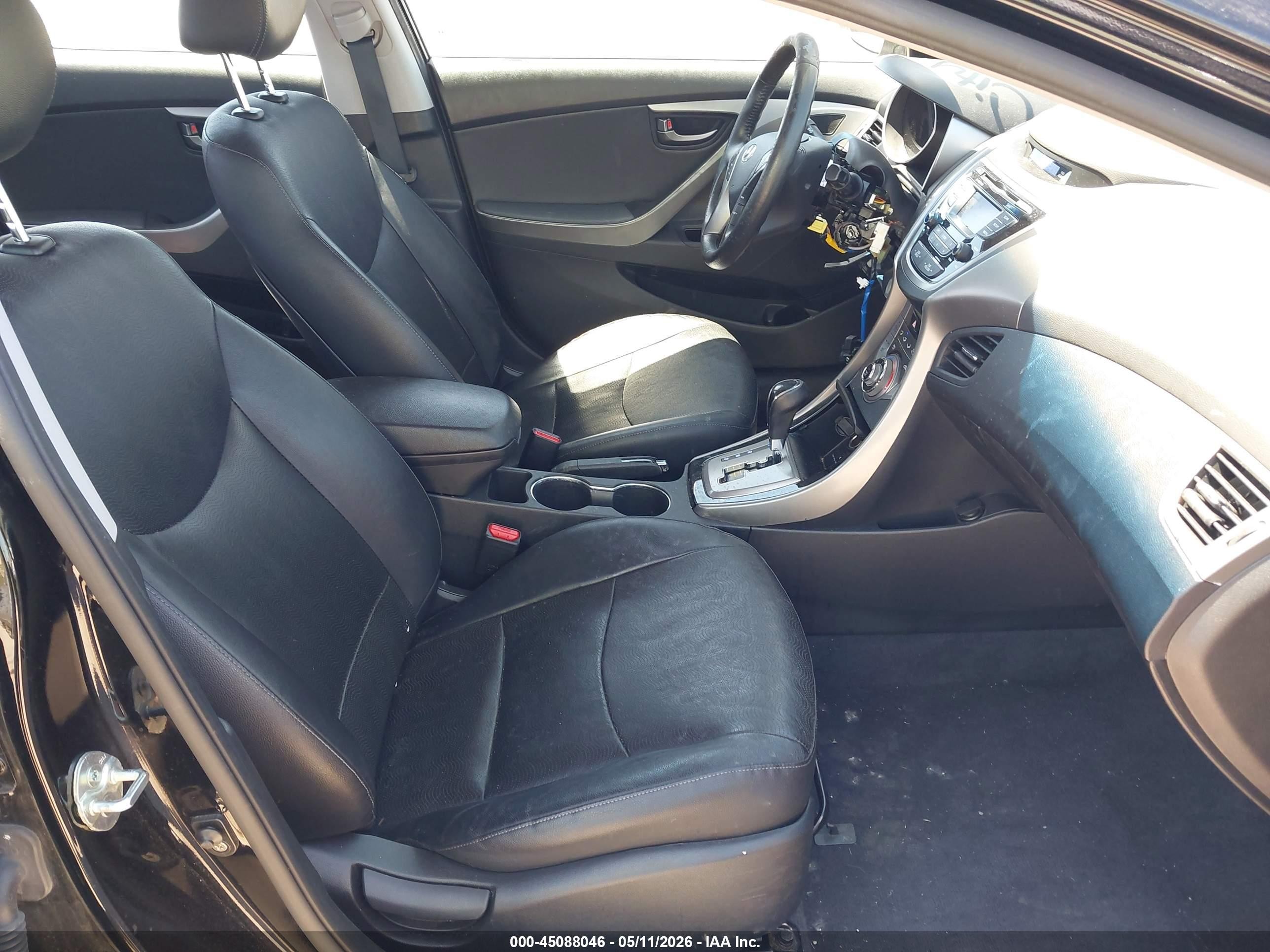 2013 Hyundai Elantra Limited Black vin: KMHDH4AE0DU009805