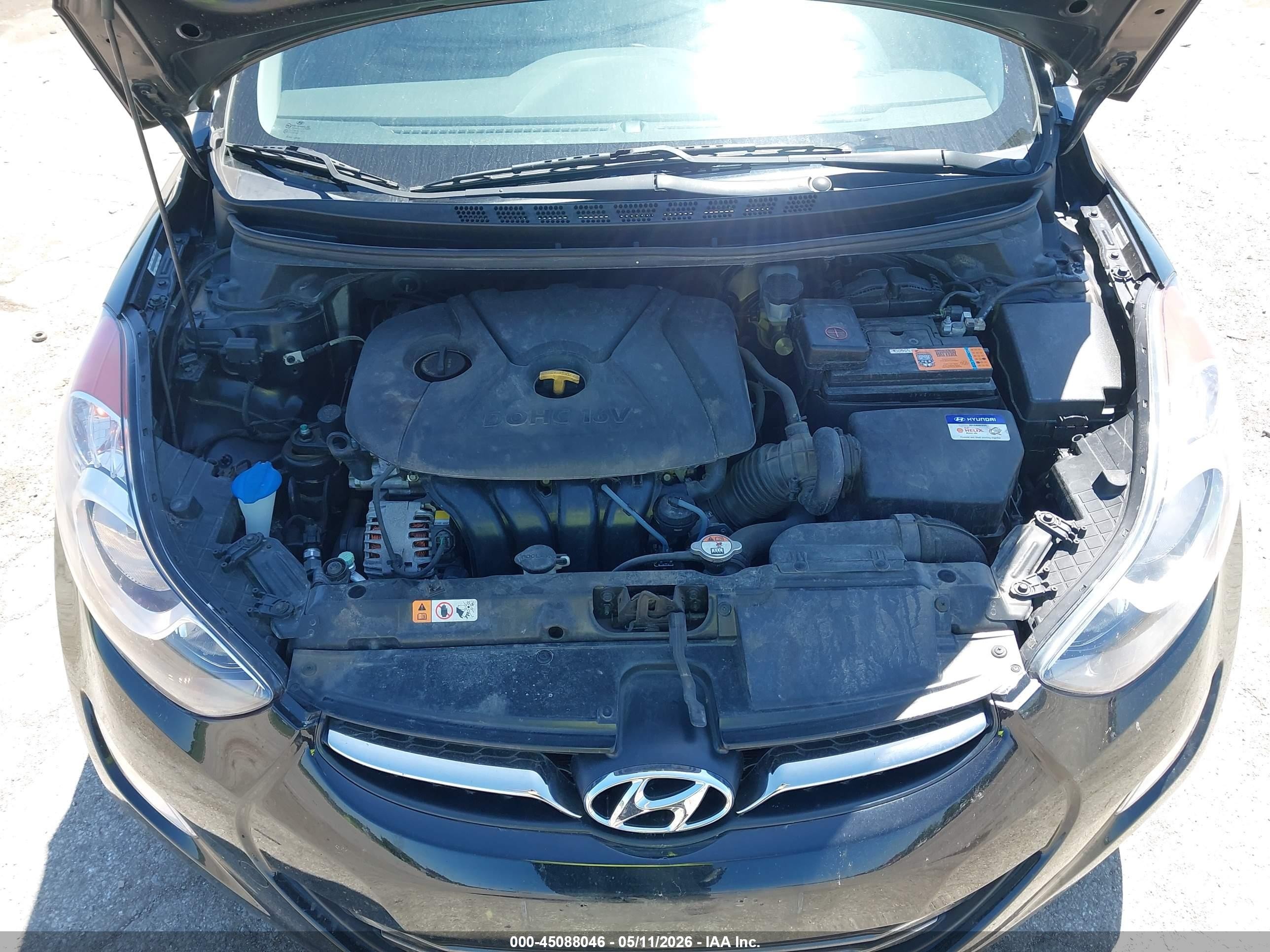 2013 Hyundai Elantra Limited Black vin: KMHDH4AE0DU009805