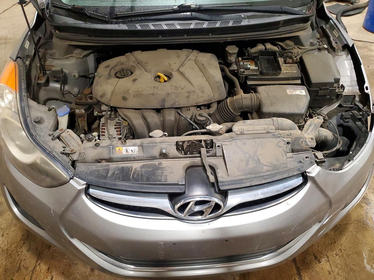 2013 Hyundai Elantra Gls Gray vin: KMHDH4AE0DU485536