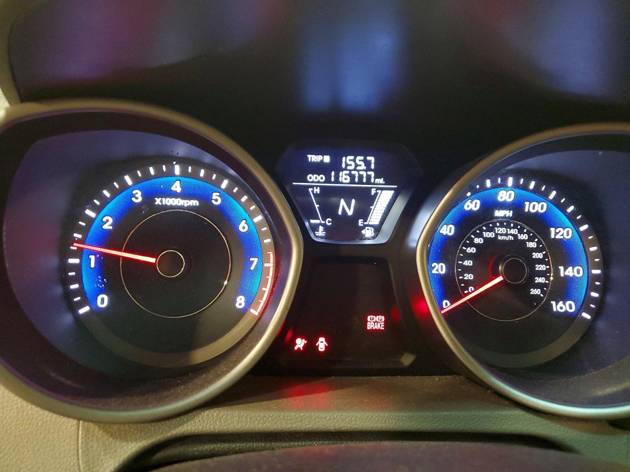 2013 Hyundai Elantra Gls Gray vin: KMHDH4AE0DU485536