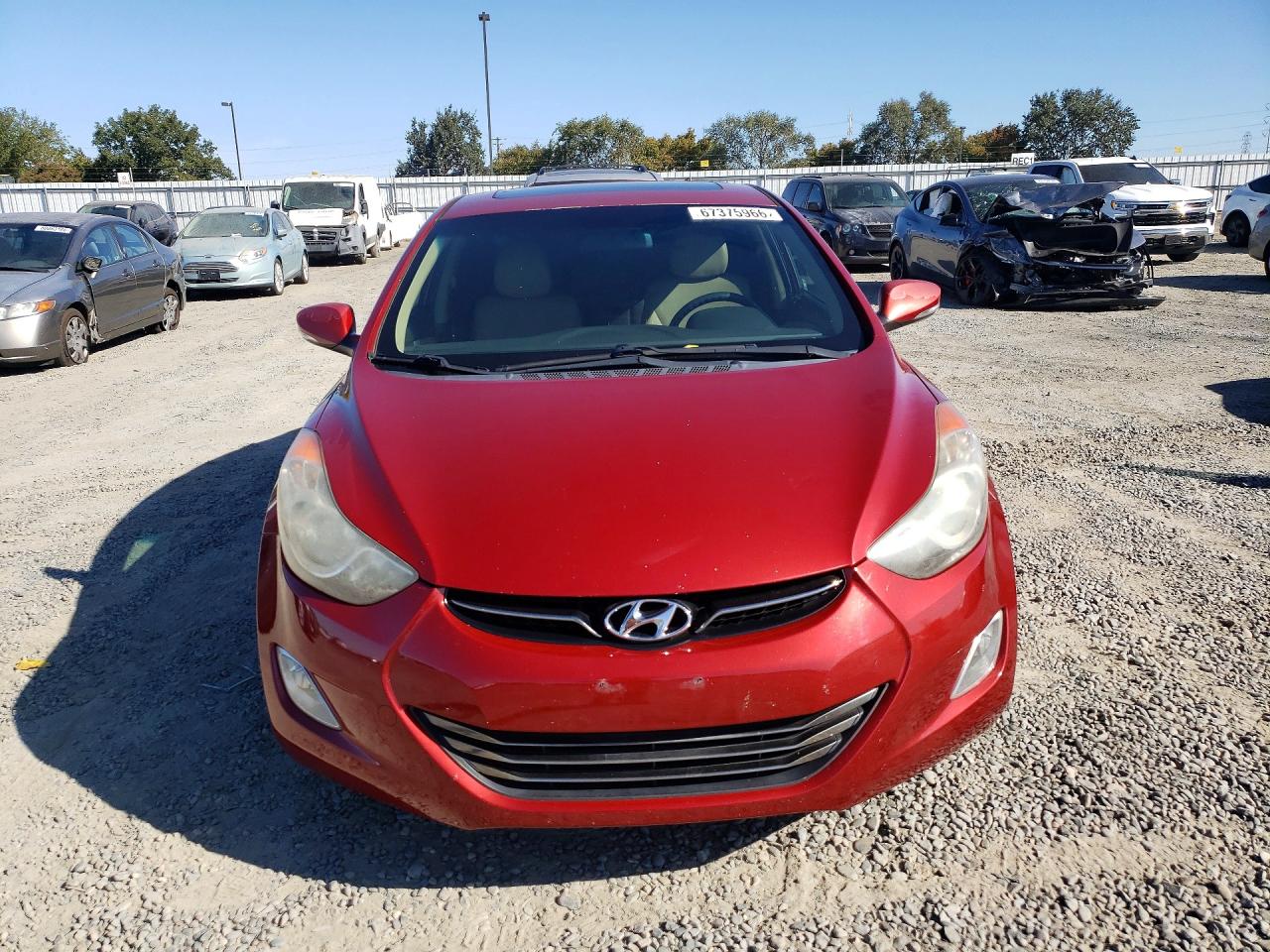 2013 Hyundai Elantra Limited Red vin: KMHDH4AE0DU523153
