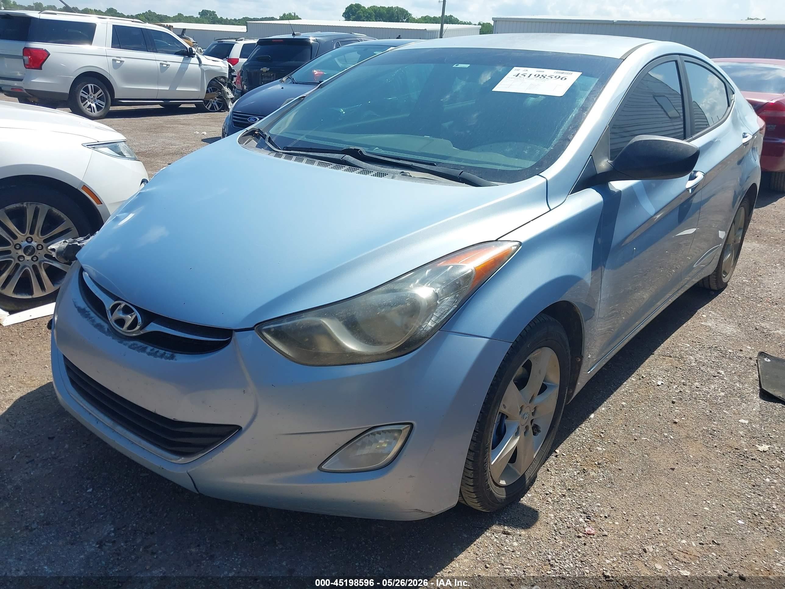 2013 Hyundai Elantra Gls Blue vin: KMHDH4AE0DU524464