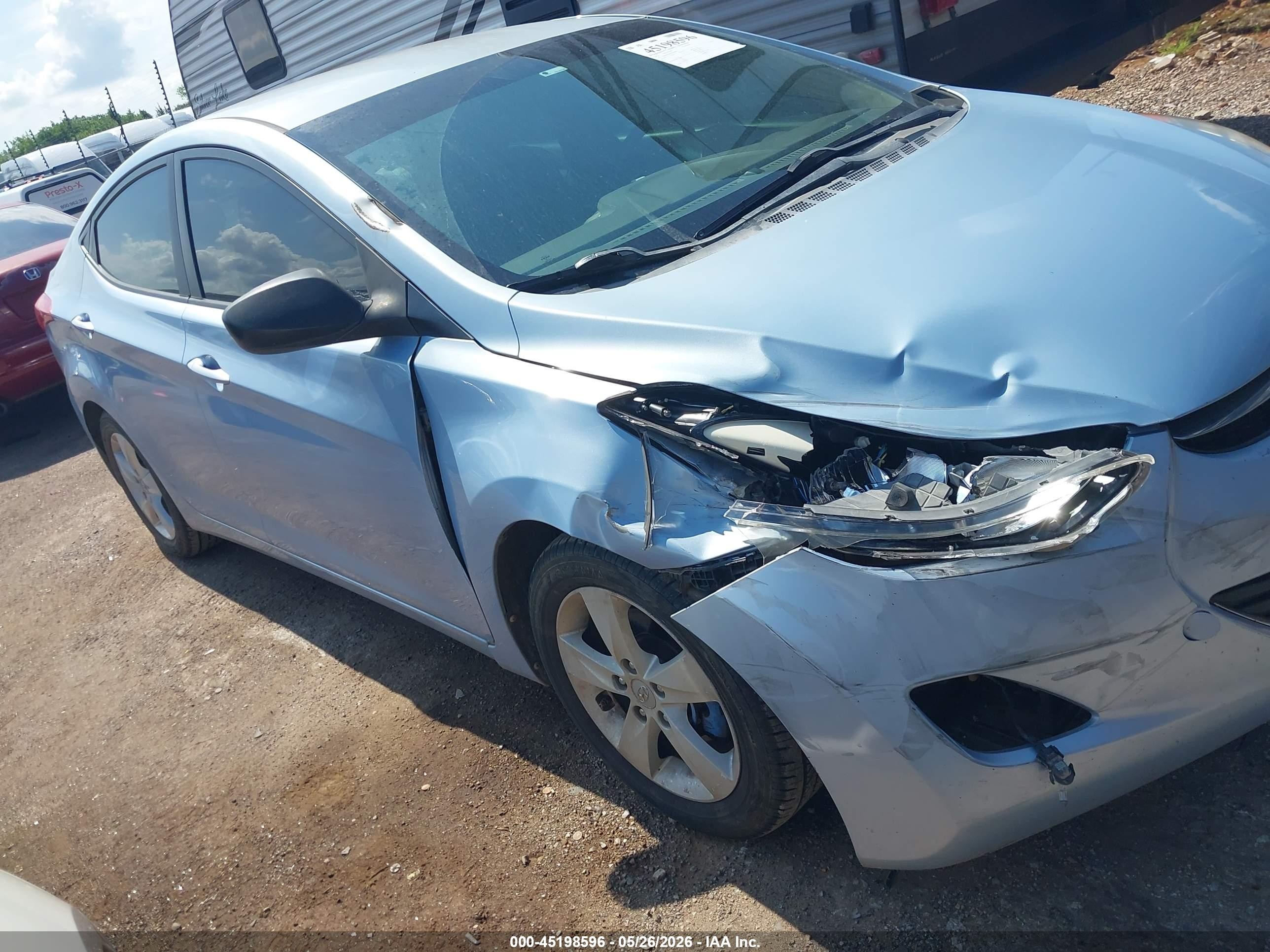2013 Hyundai Elantra Gls Blue vin: KMHDH4AE0DU524464