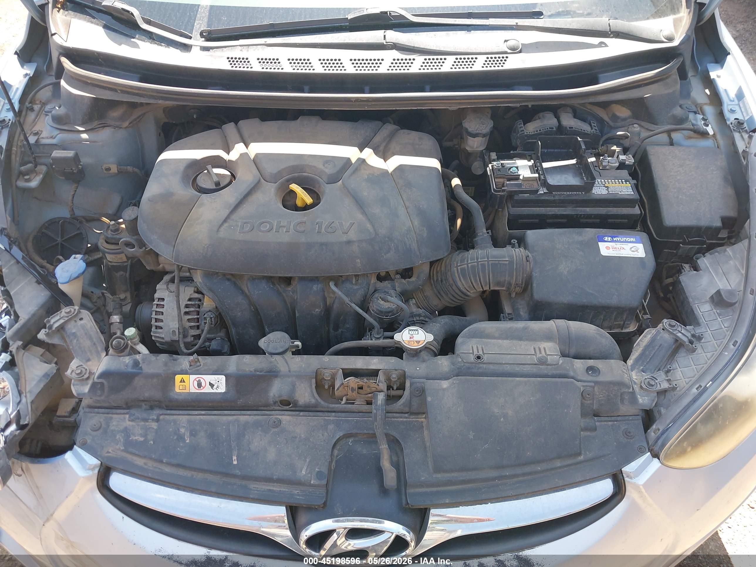 2013 Hyundai Elantra Gls Blue vin: KMHDH4AE0DU524464
