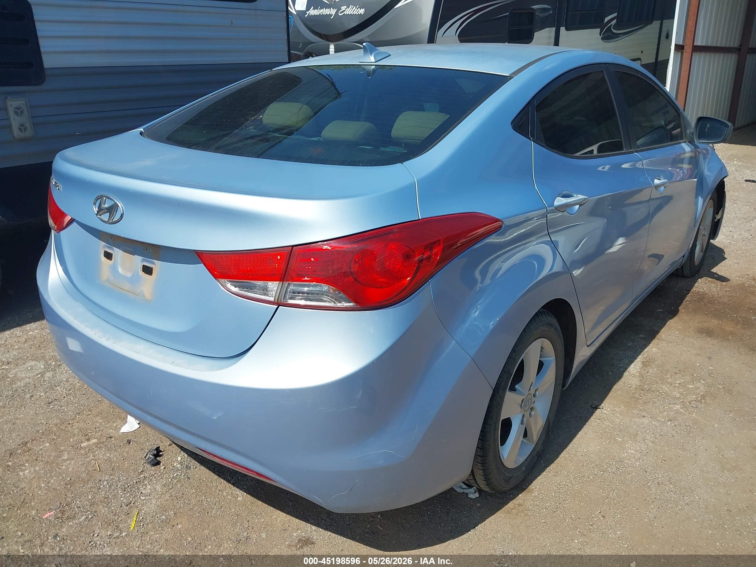 2013 Hyundai Elantra Gls Blue vin: KMHDH4AE0DU524464