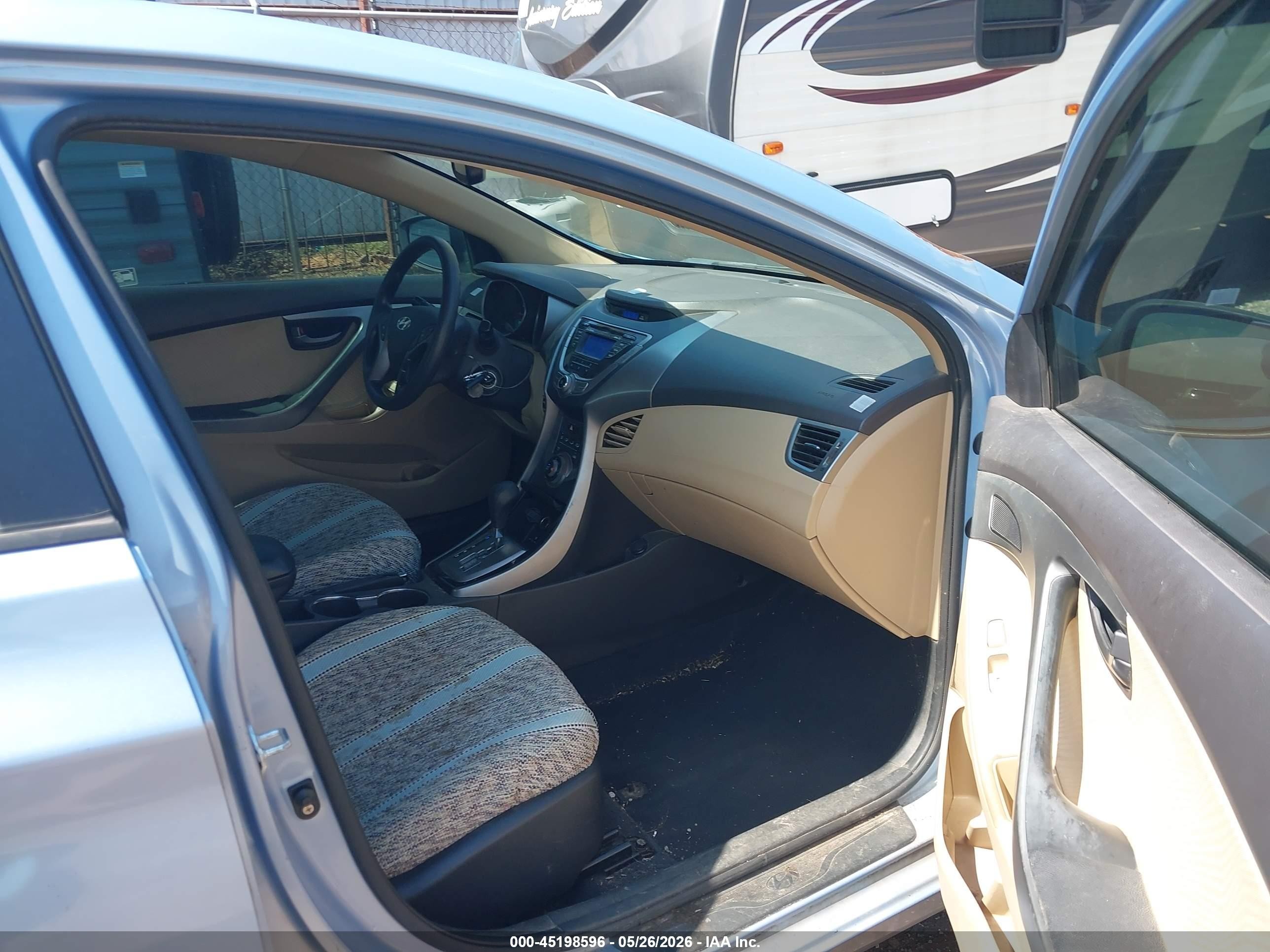 2013 Hyundai Elantra Gls Blue vin: KMHDH4AE0DU524464