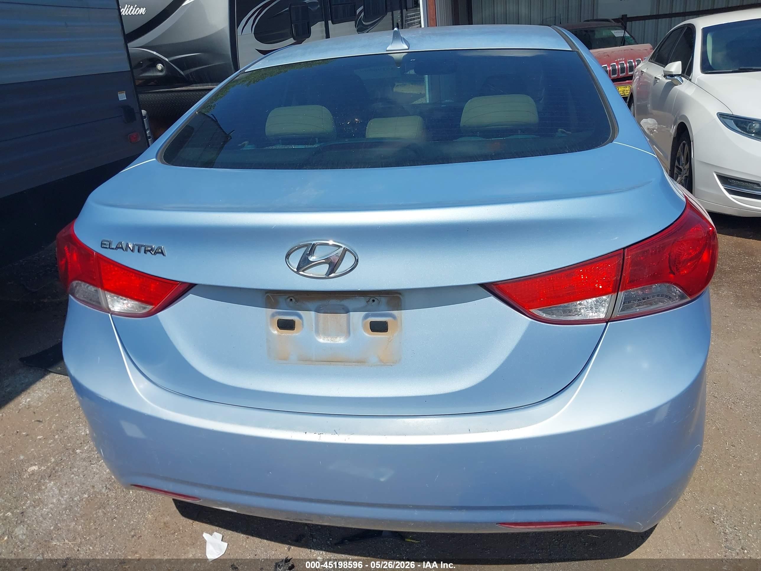 2013 Hyundai Elantra Gls Blue vin: KMHDH4AE0DU524464