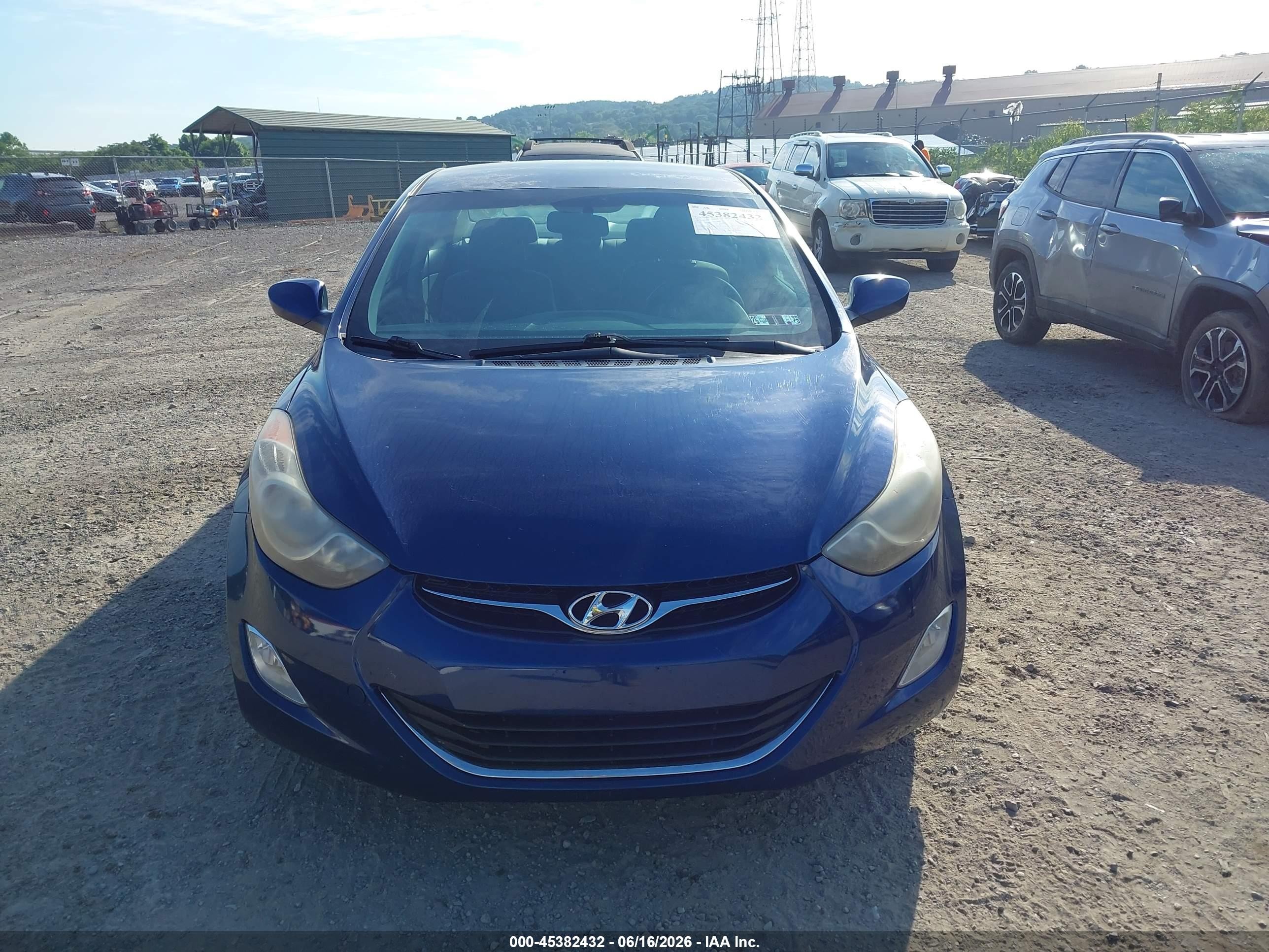 2013 Hyundai Elantra Gls Blue vin: KMHDH4AE0DU530409
