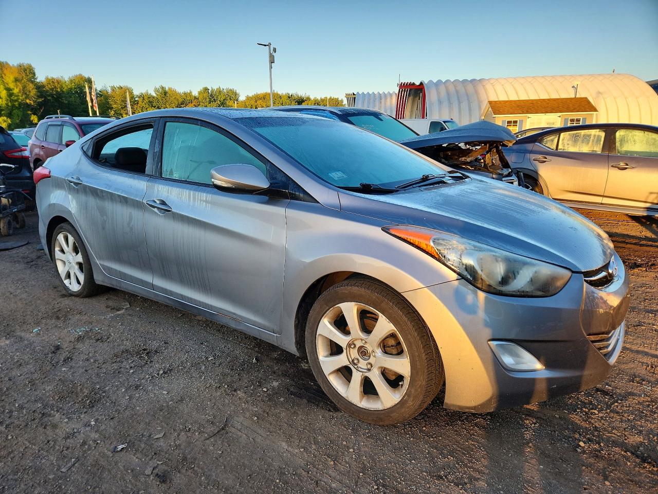 2013 Hyundai Elantra Limited Silver vin: KMHDH4AE0DU531060