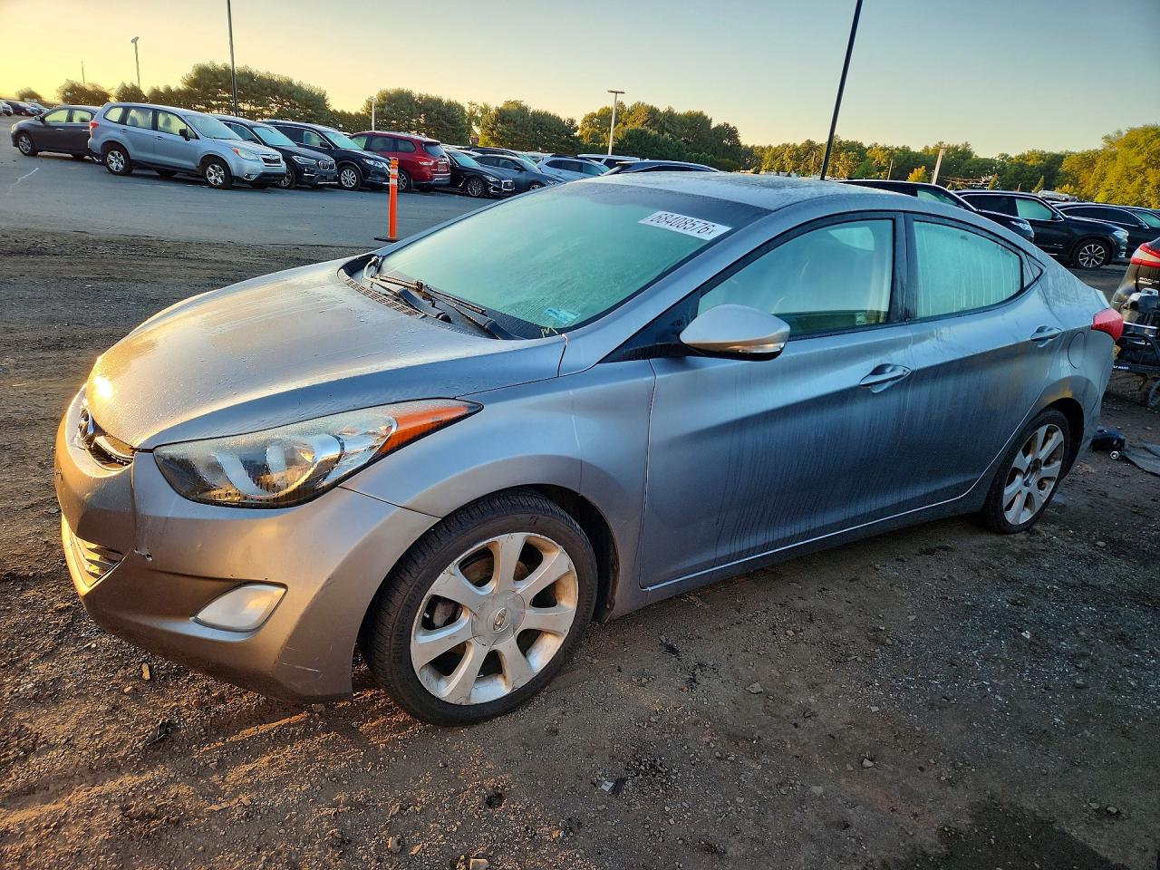 2013 Hyundai Elantra Limited Silver vin: KMHDH4AE0DU531060