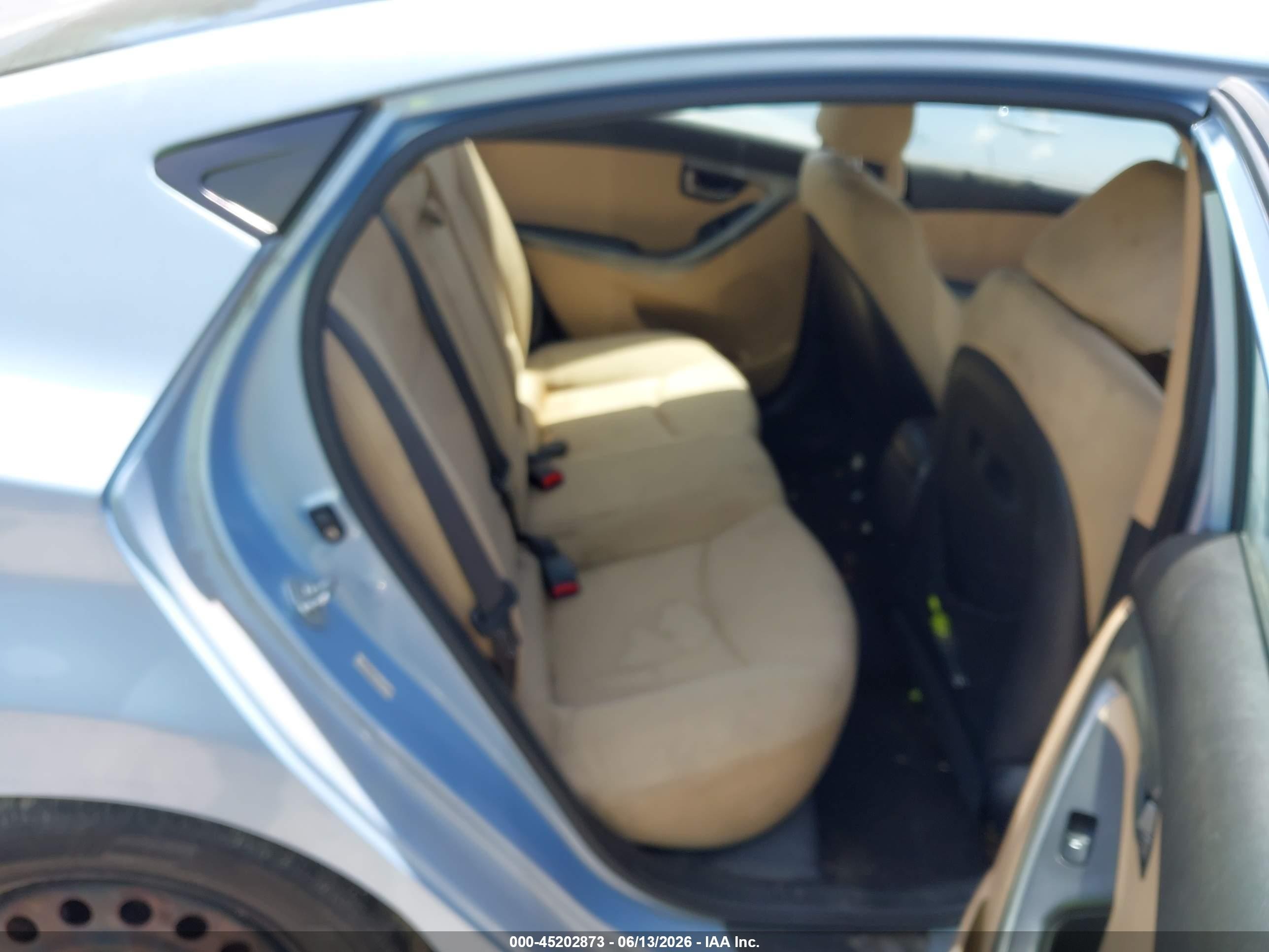 2013 Hyundai Elantra Gls Blue vin: KMHDH4AE0DU535626