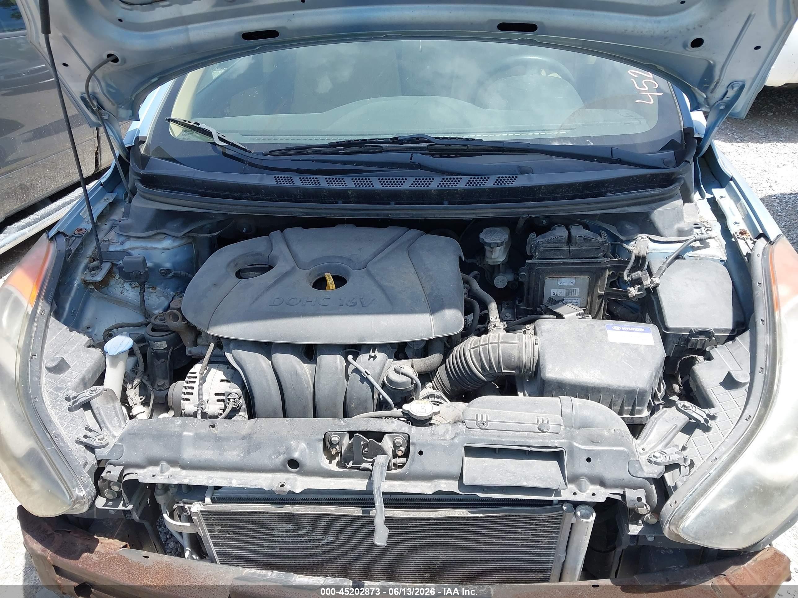 2013 Hyundai Elantra Gls Blue vin: KMHDH4AE0DU535626